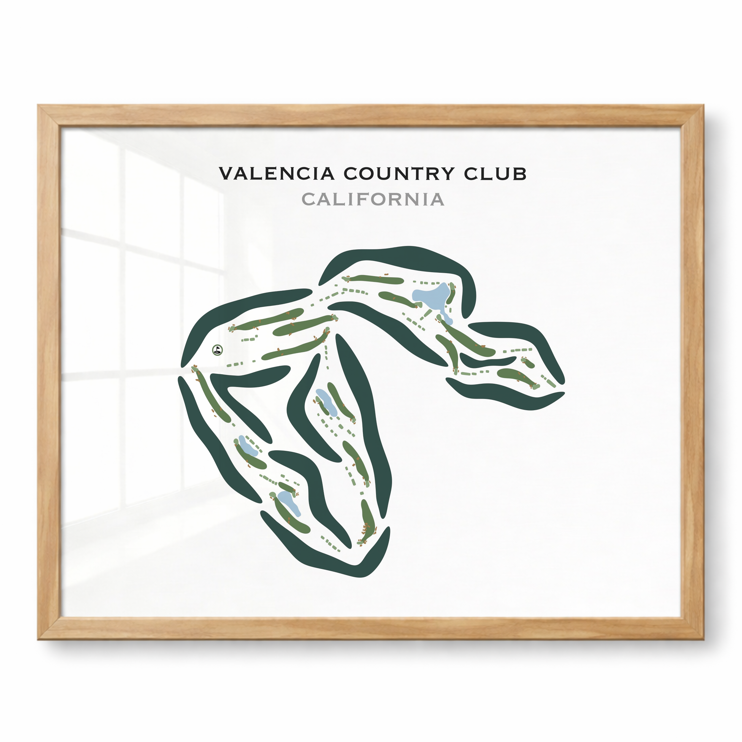 Valencia Country Club, California - Printed Golf Courses