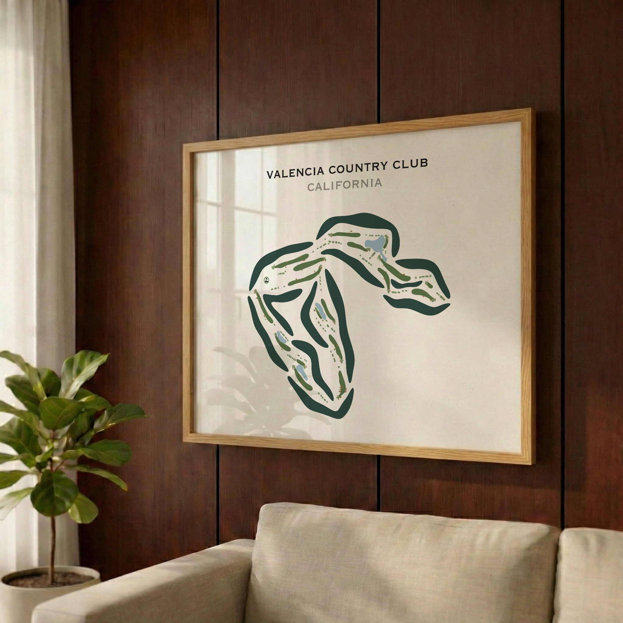 Valencia Country Club, California - Printed Golf Courses