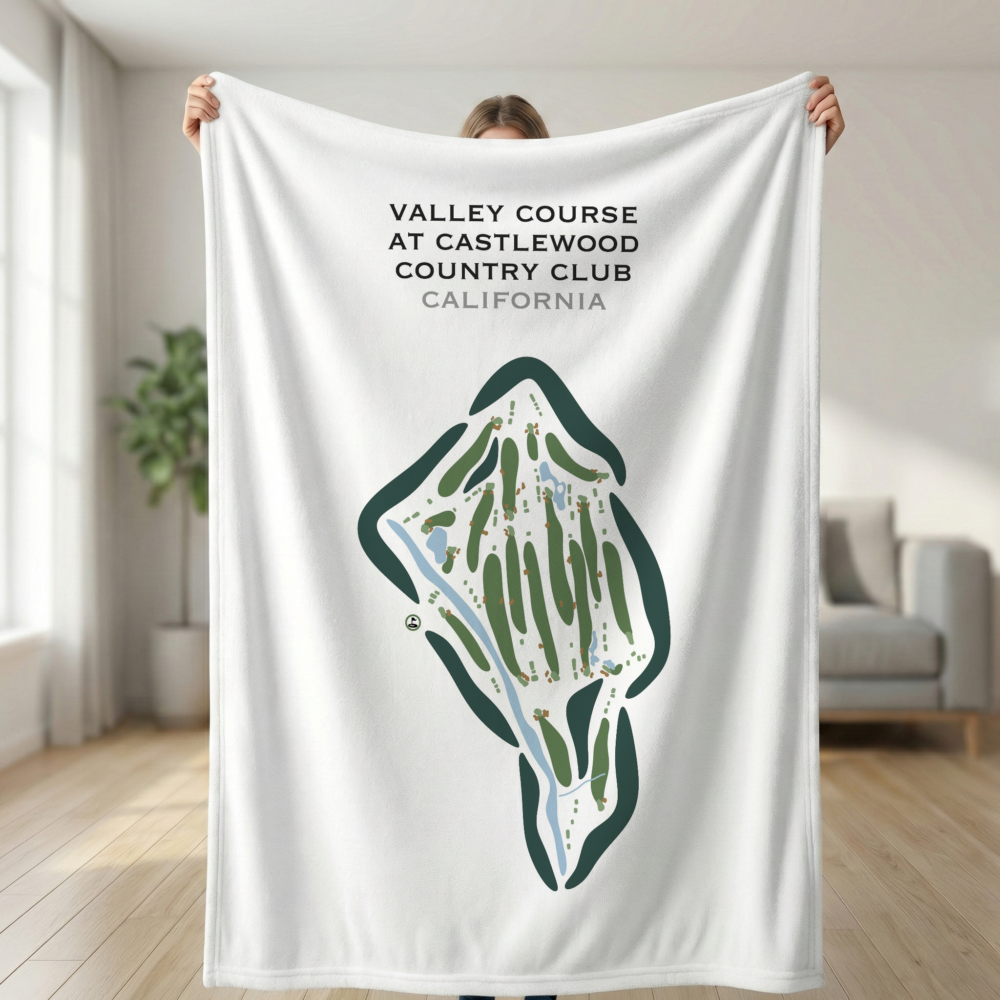 Valley Course at Castlewood Country Club, California - Printed Golf Courses
