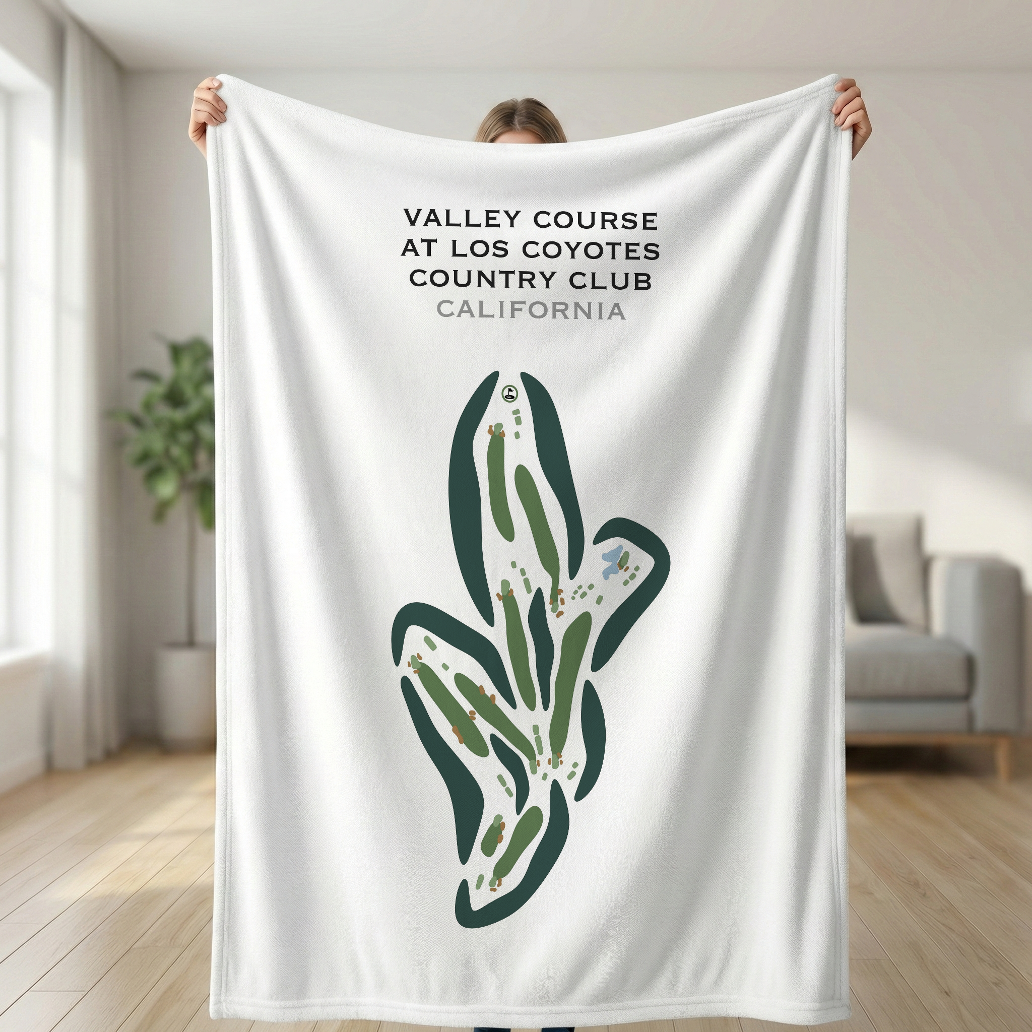 Valley Course at Los Coyotes Country Club, California - Printed Golf Courses