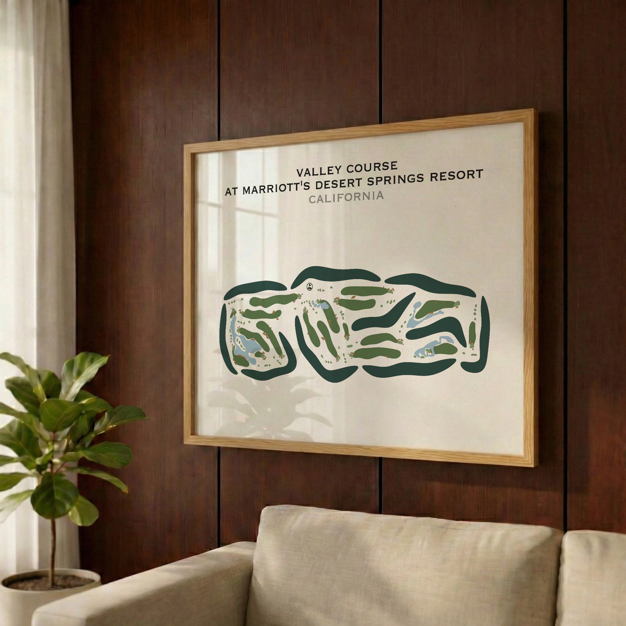 Valley at Marriott's Desert Springs Resort, California - Printed Golf Courses