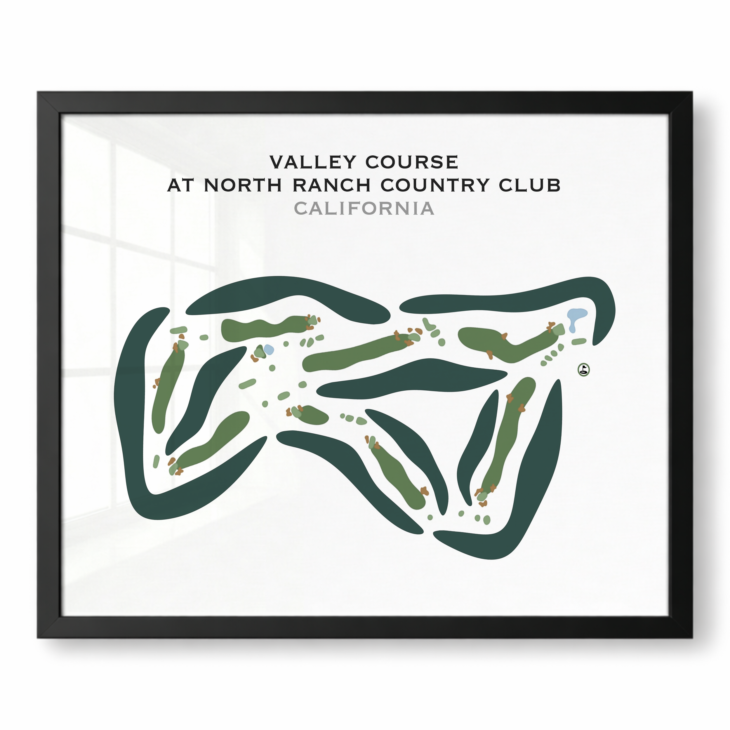 Valley Course at North Ranch Country Club, California - Printed Golf Courses