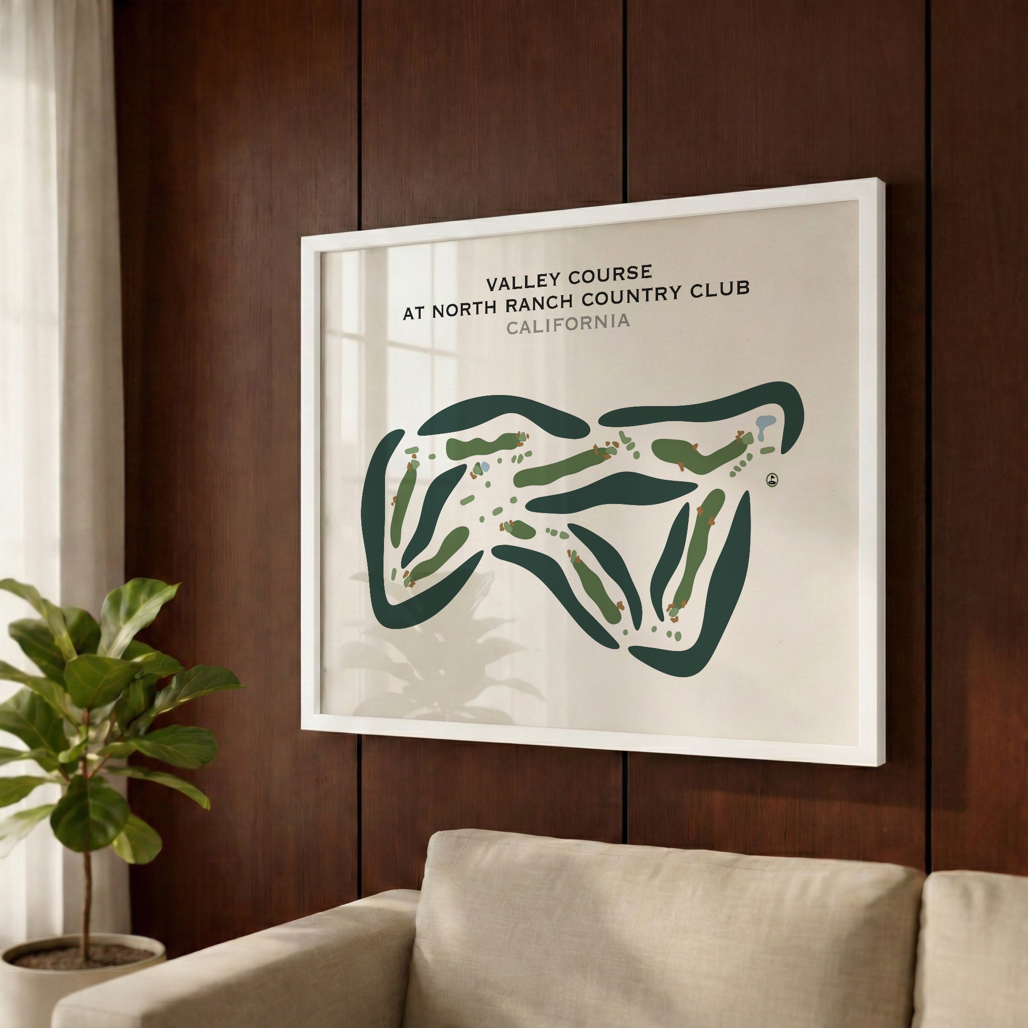 Valley Course at North Ranch Country Club, California - Printed Golf Courses