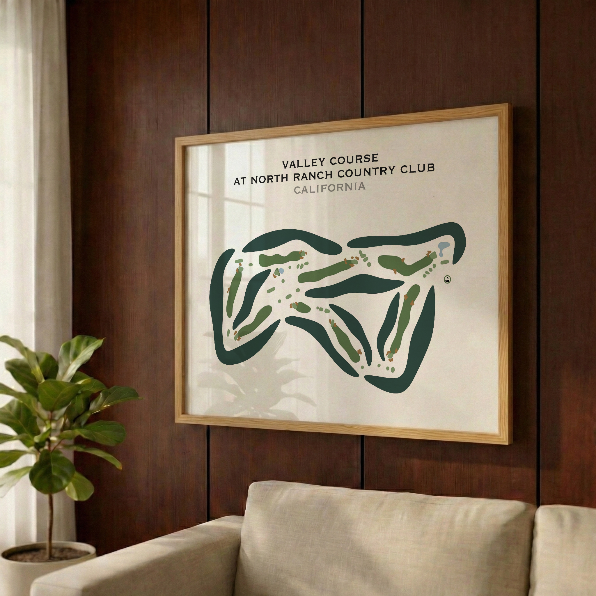 Valley Course at North Ranch Country Club, California - Printed Golf Courses