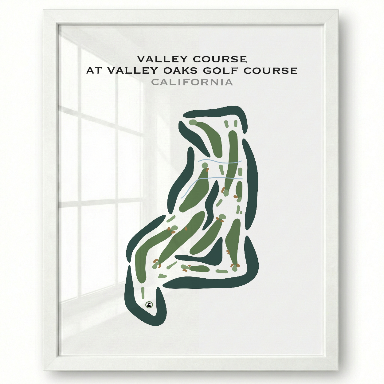 Valley Course at Valley Oaks Golf Course, California - Printed Golf Courses