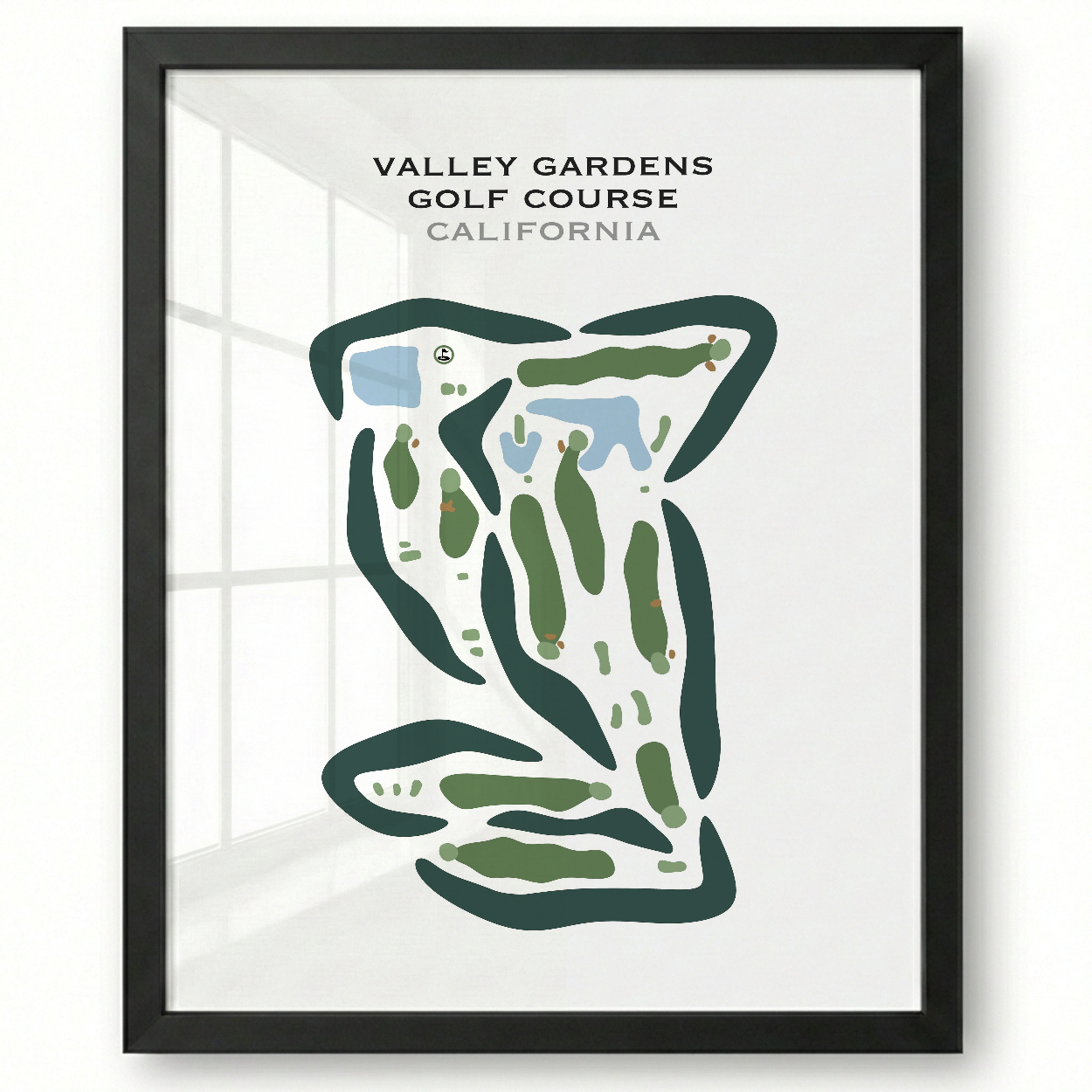 Valley Gardens Golf Course, California - Printed Golf Courses