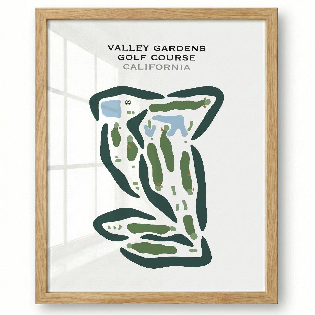 Valley Gardens Golf Course, California - Printed Golf Courses
