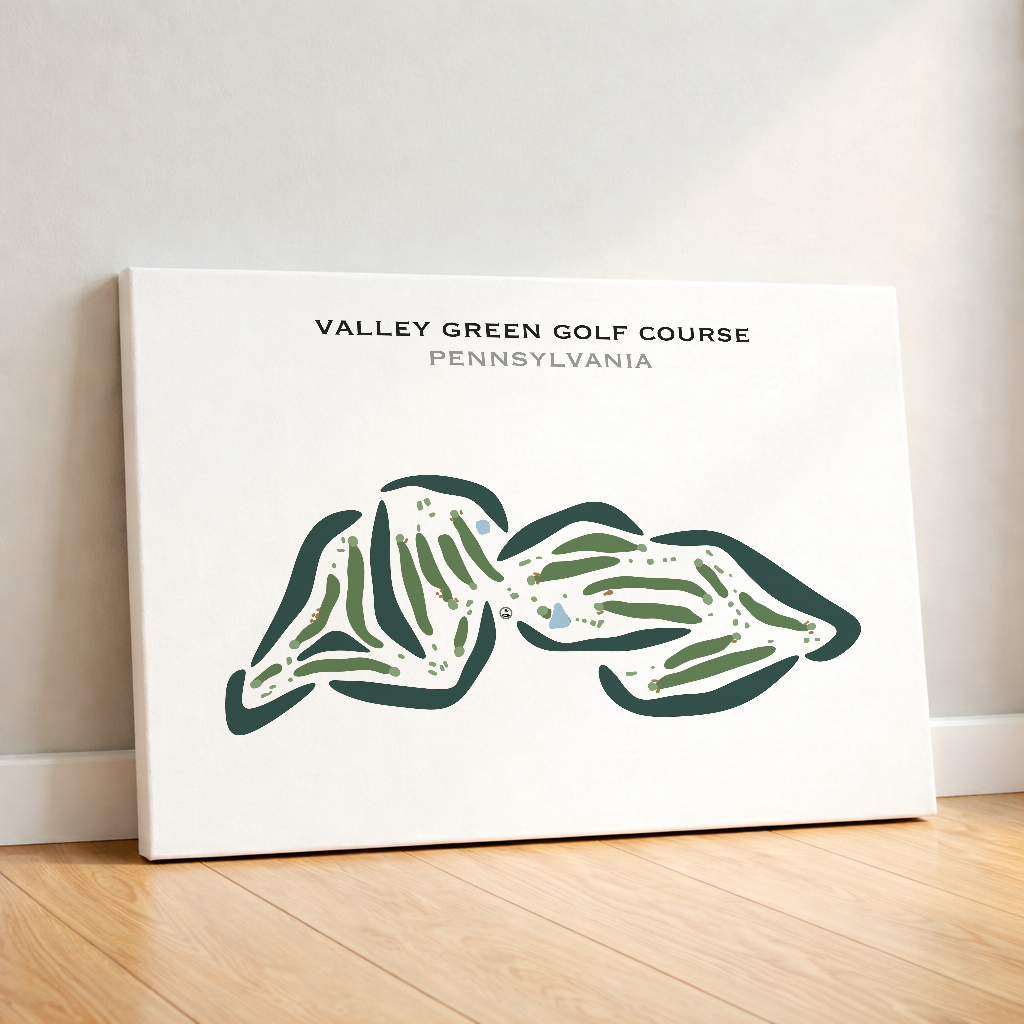 Valley Green Golf Course, Pennsylvania - Printed Golf Courses