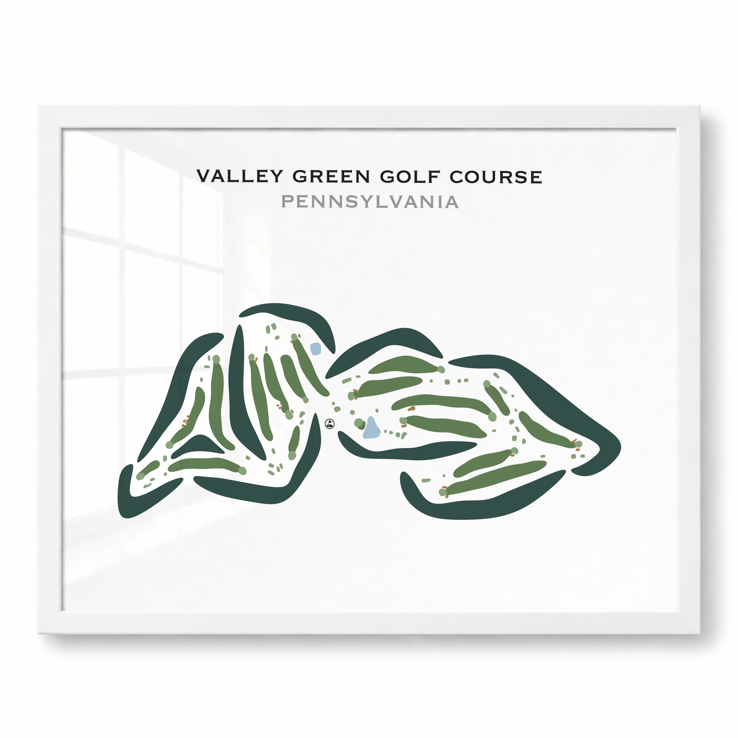 Valley Green Golf Course, Pennsylvania - Printed Golf Courses