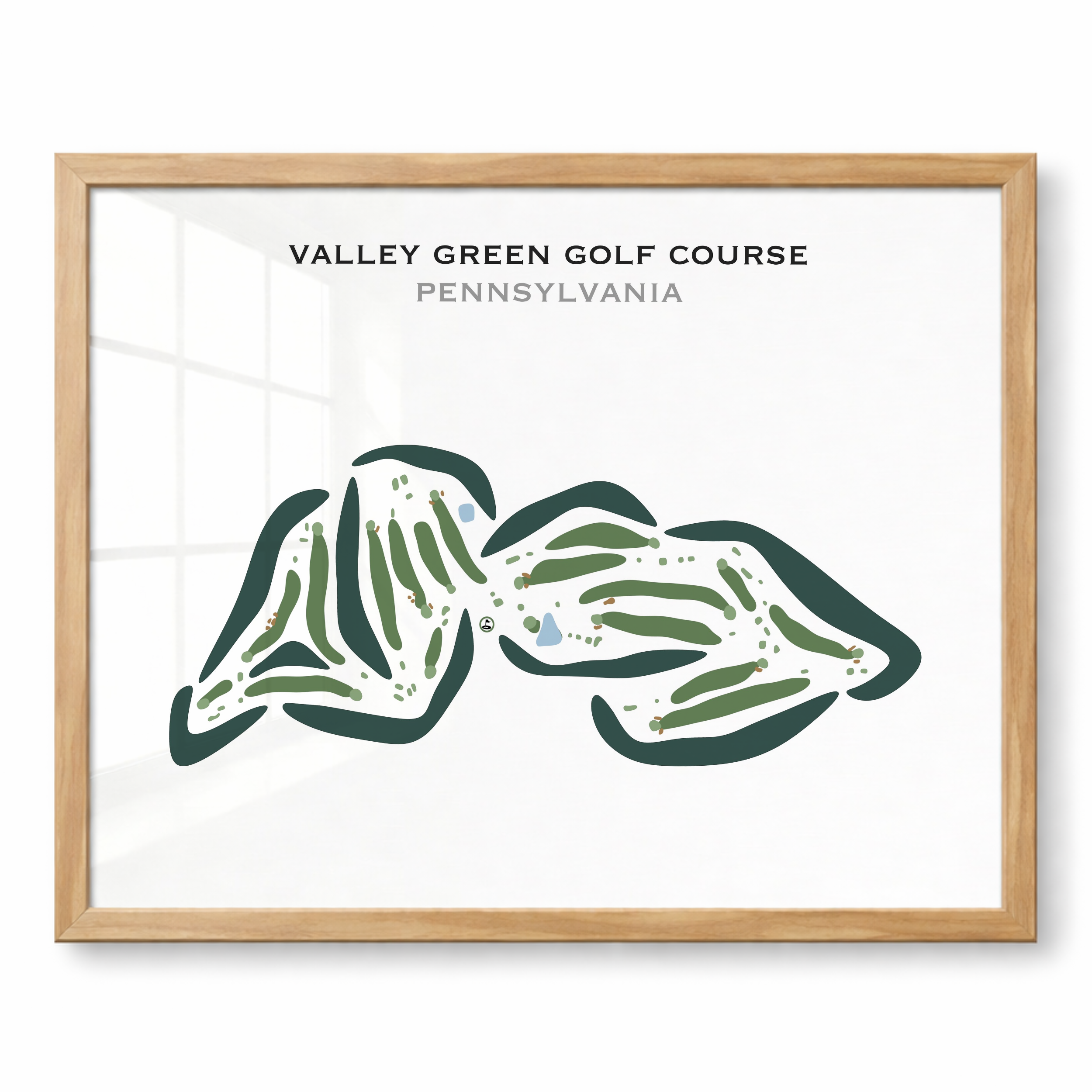 Valley Green Golf Course, Pennsylvania - Printed Golf Courses