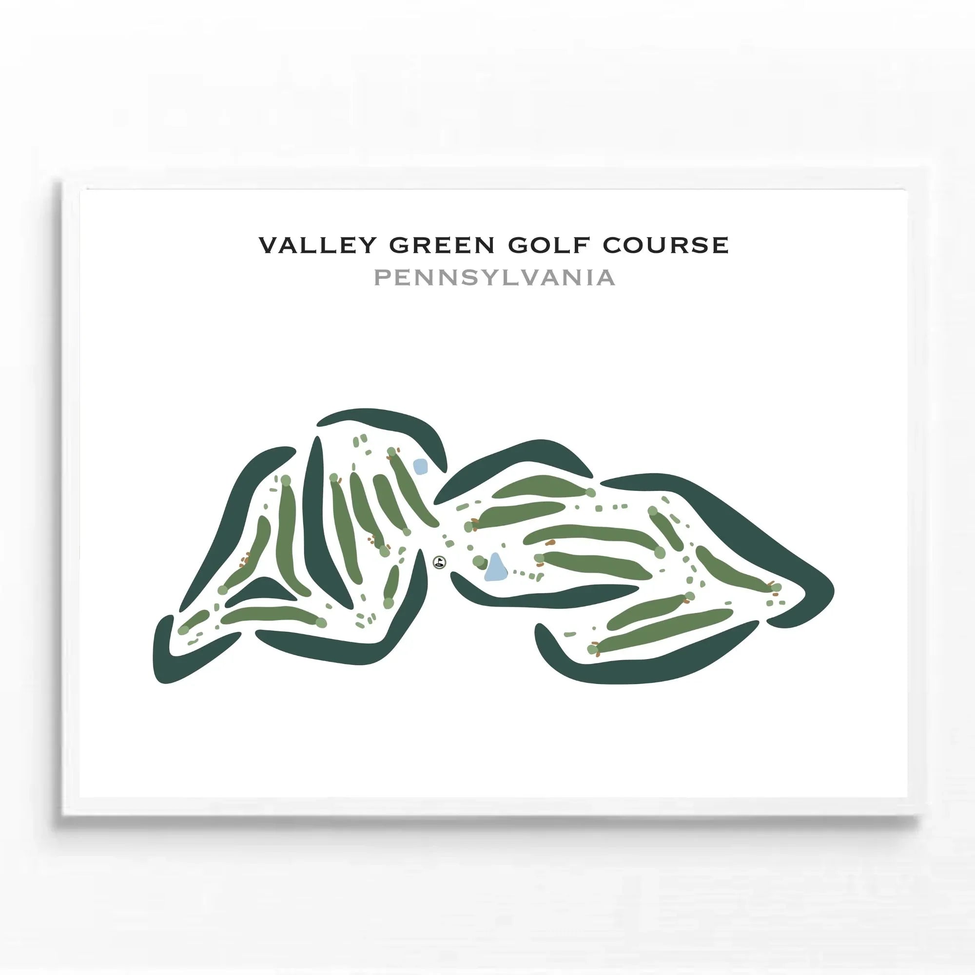 Green Valley Golf Course, Pennsylvania - Printed Golf Courses