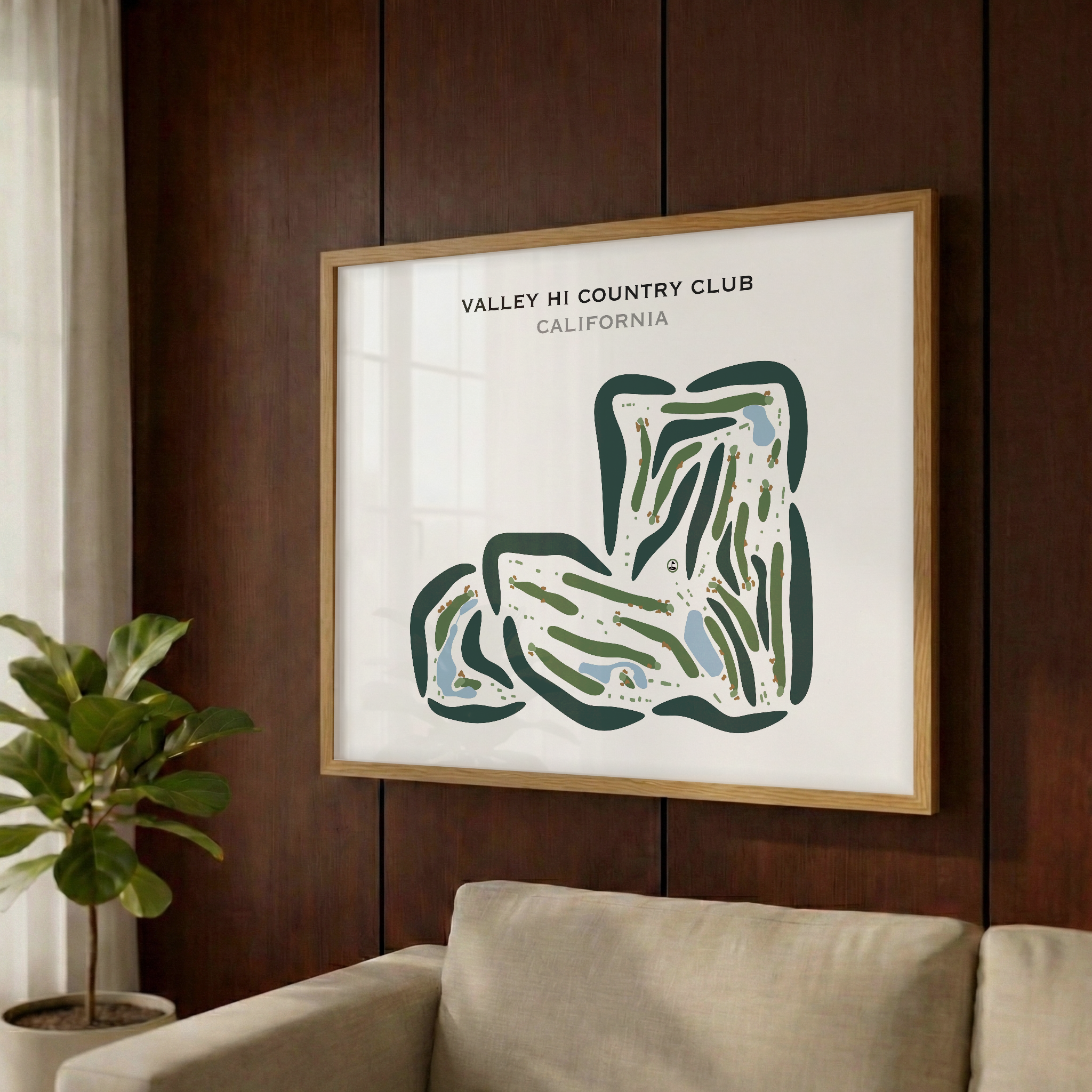 Valley Hi Country Club, California - Printed Golf Courses
