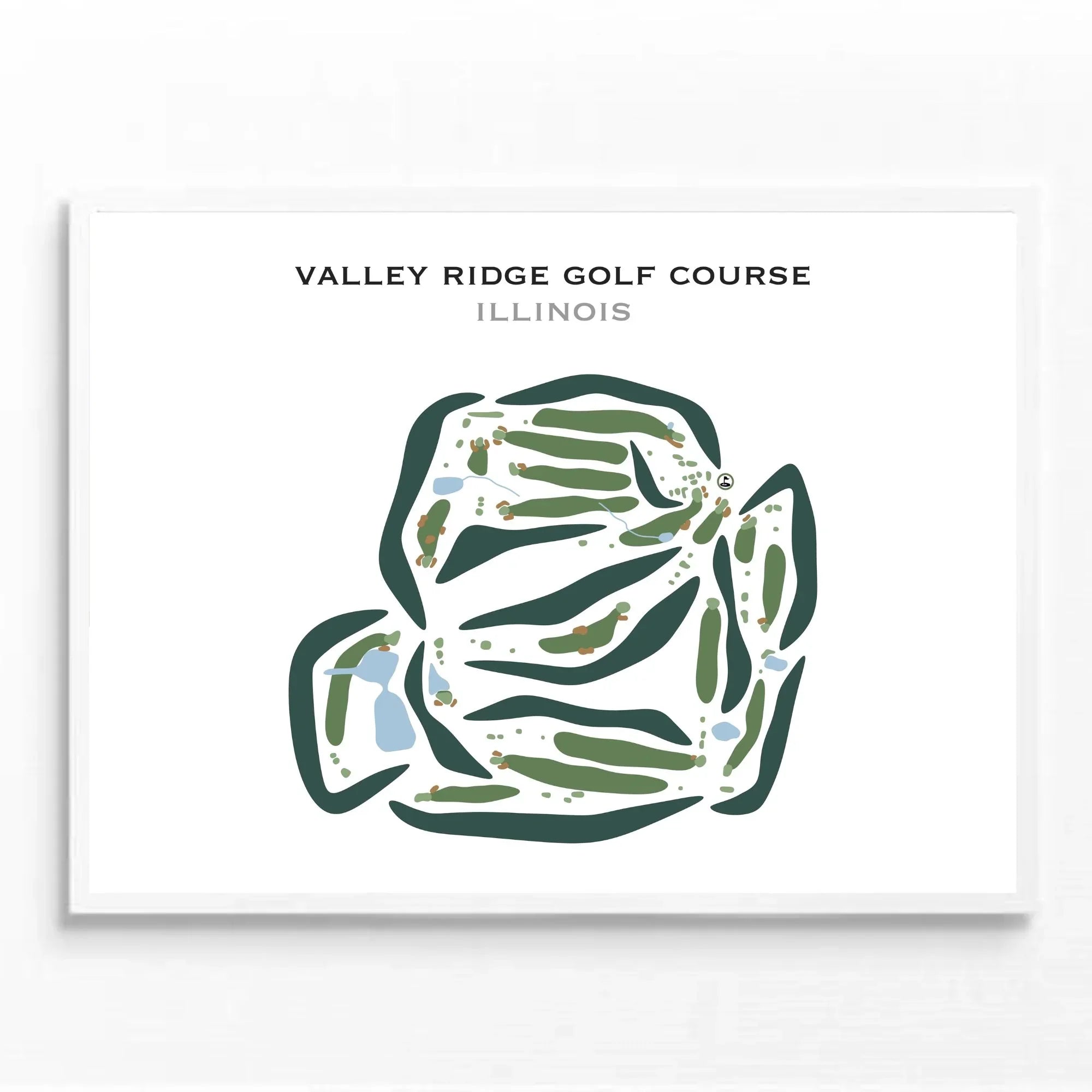 Valley Ridge Golf Course, Illinois - Printed Golf Courses