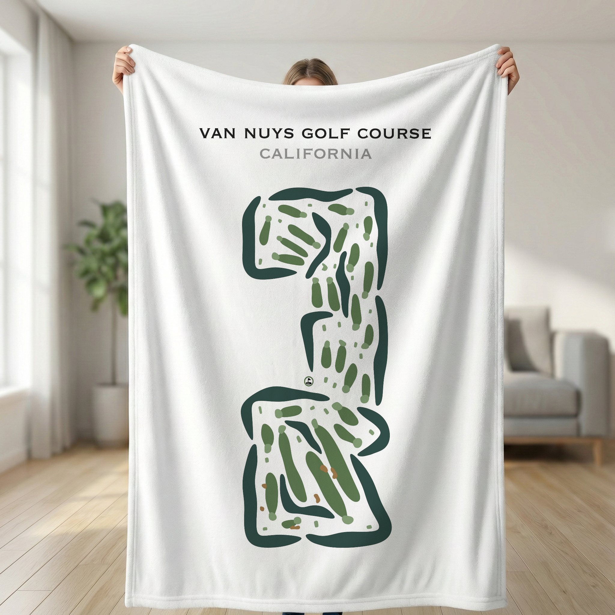 Van Nuys Golf Course, California - Printed Golf Courses