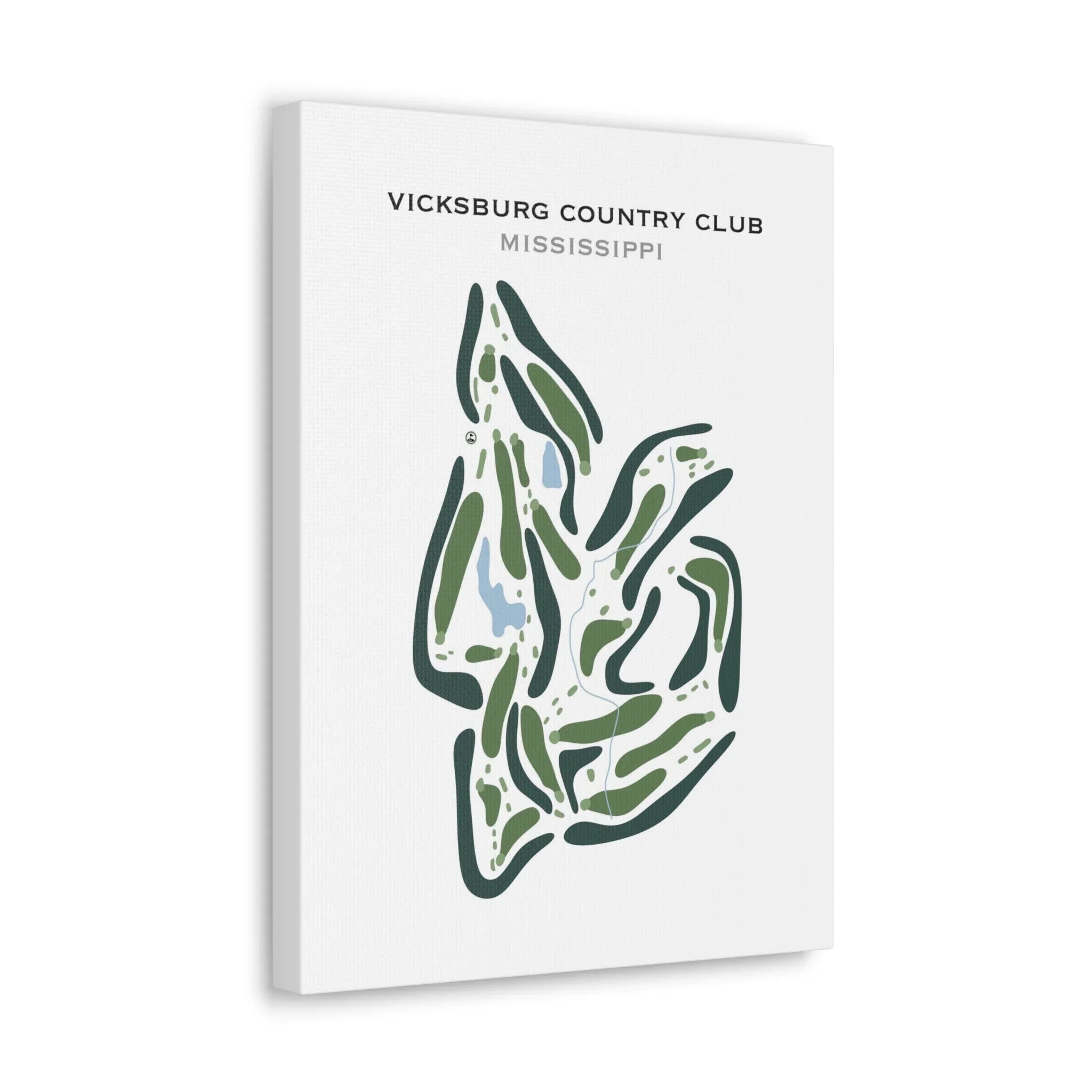 Vicksburg Country Club, Mississippi - Printed Golf Course