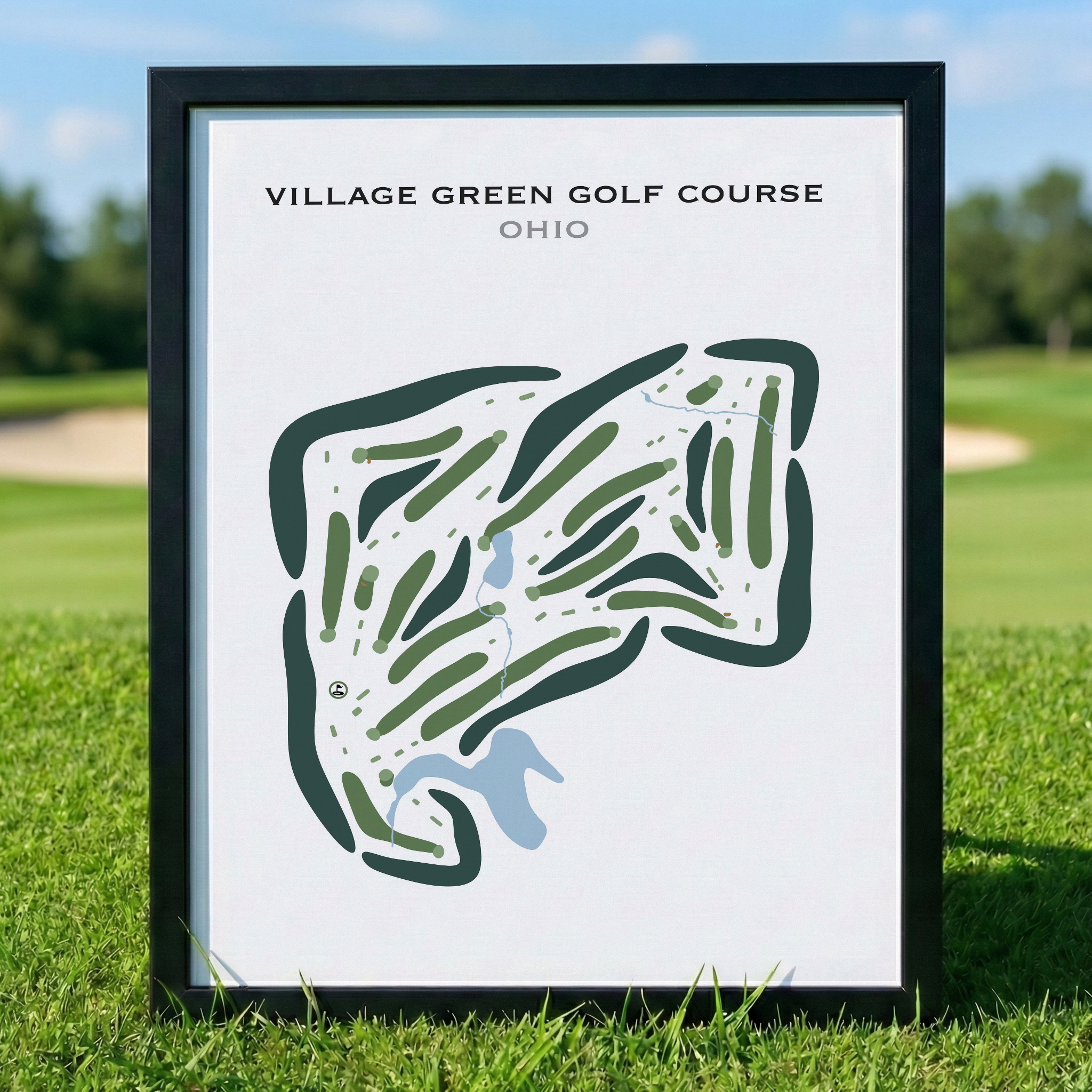 Village Green Golf Course, Ohio - Printed Golf Courses