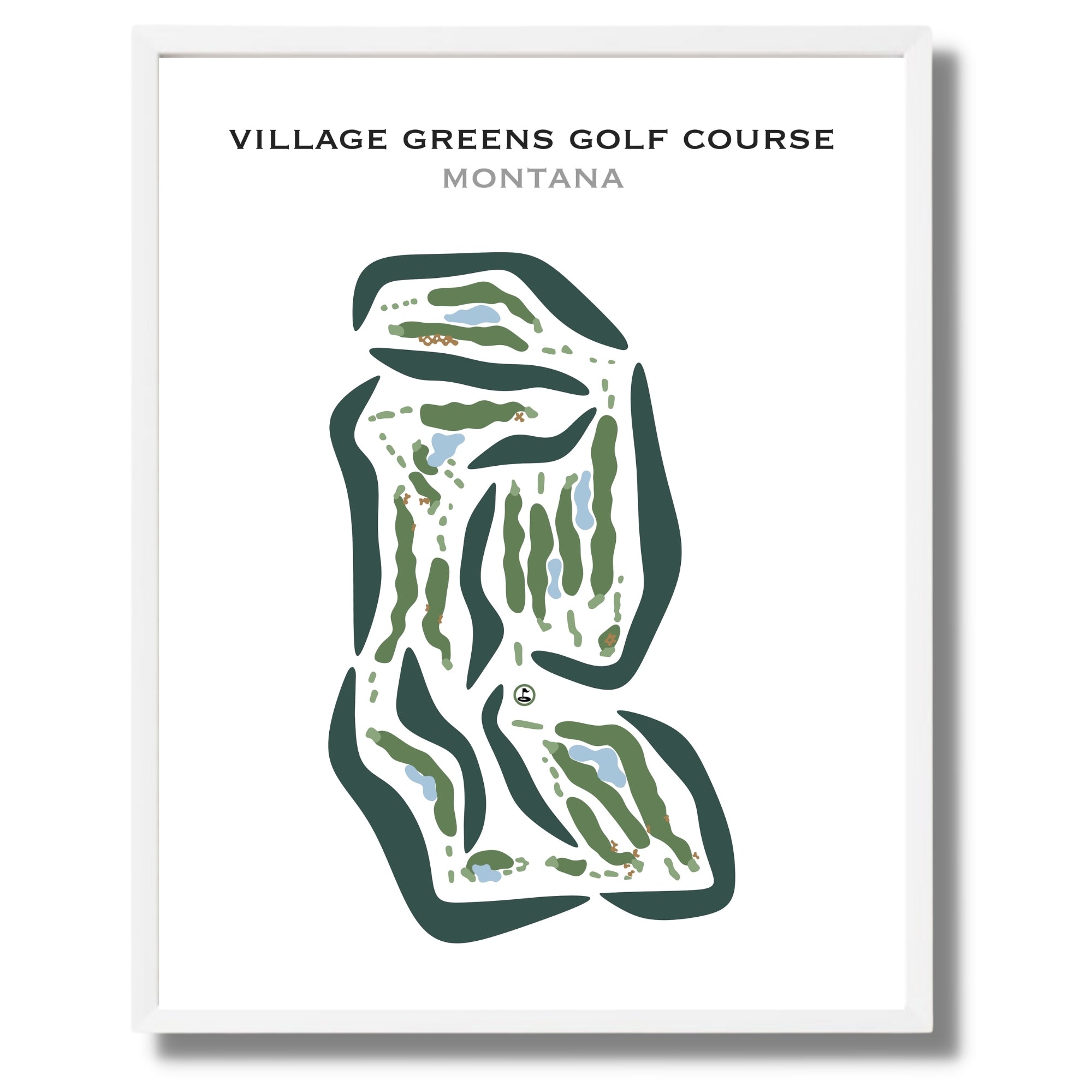 Village Greens Golf Course, Montana - Printed Golf Courses