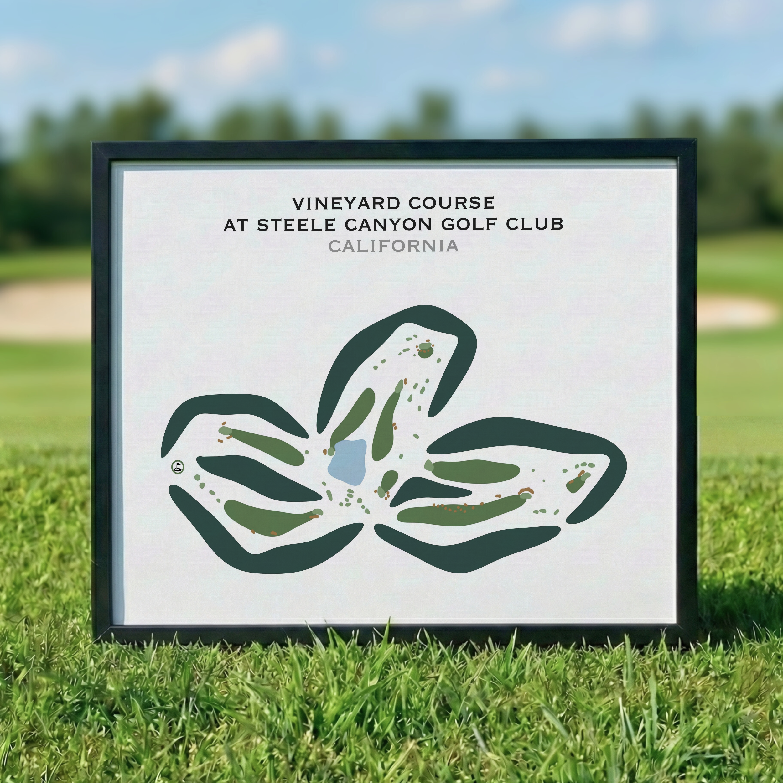 Vineyard Course at Steele Canyon Golf Club, California - Printed Golf Courses