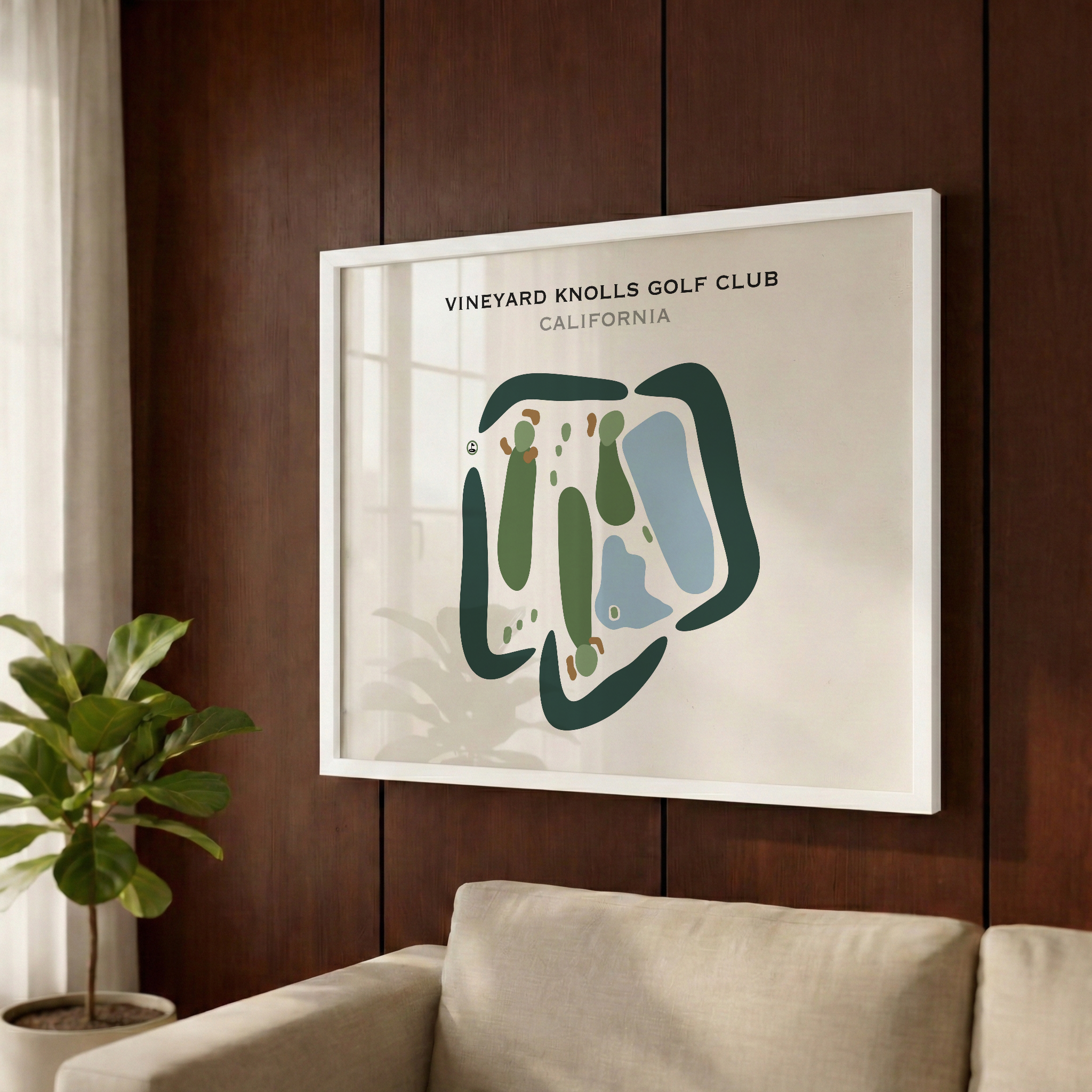 Vineyard Knolls Golf Club, California - Printed Golf Courses