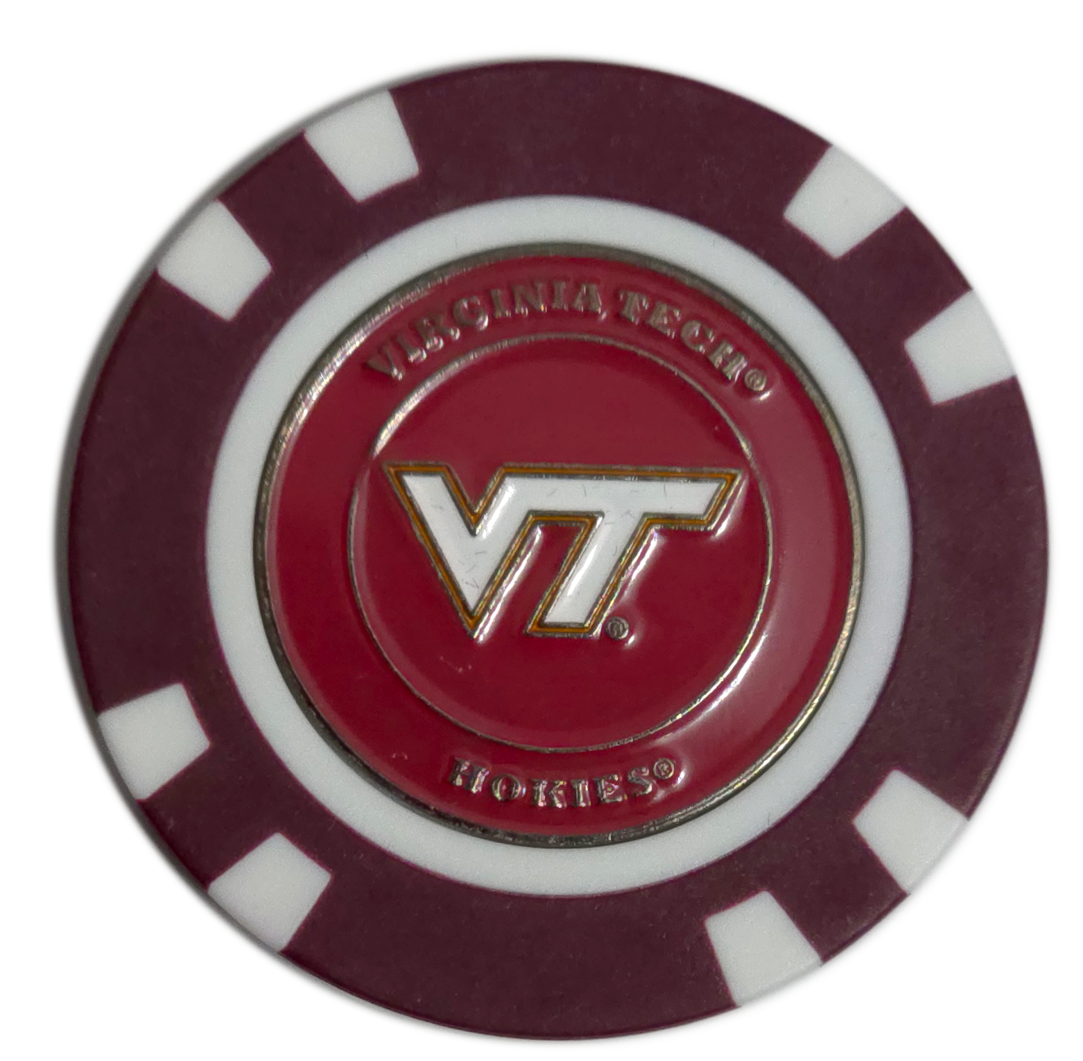 Officially Licensed Virginia Tech Hokies Poker Chip Ball Marker