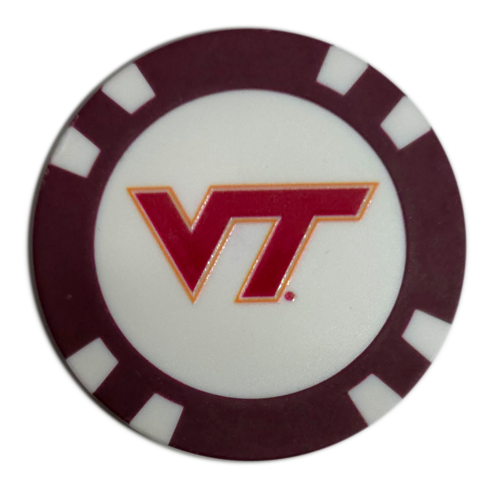 Officially Licensed Virginia Tech Hokies Poker Chip Ball Marker