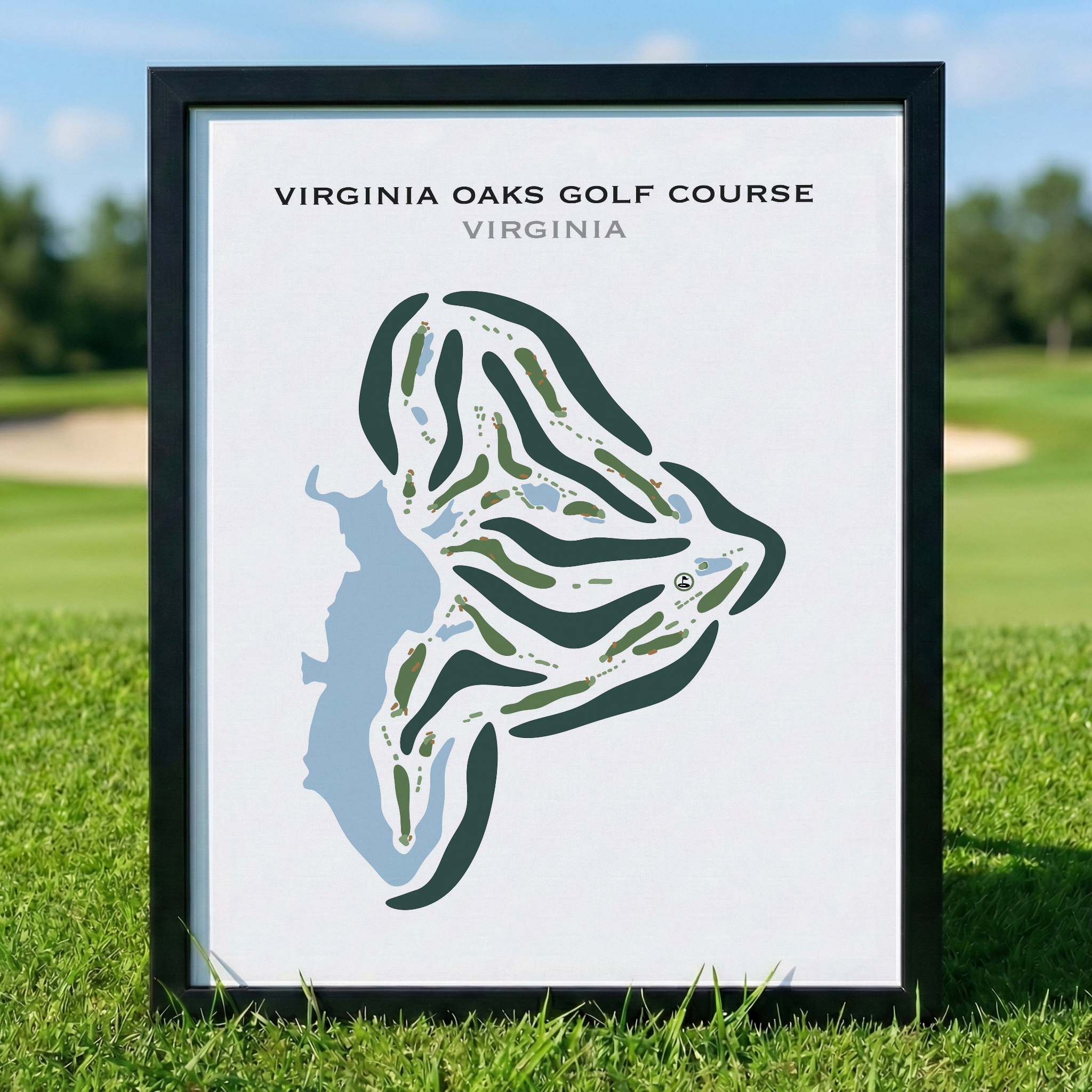 Virginia Oaks Golf Course, Virginia - Printed Golf Courses