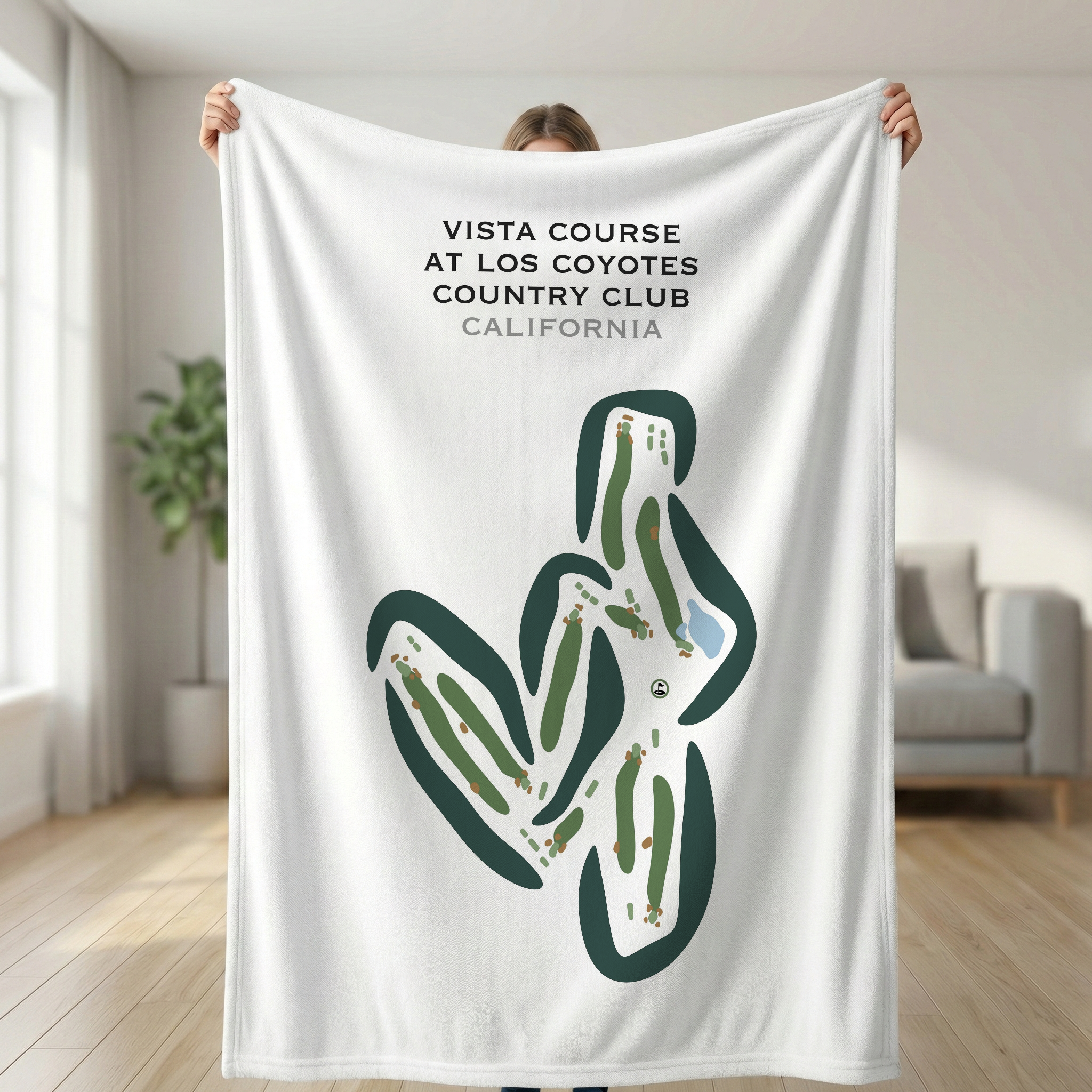 Vista Course at Los Coyotes Country Club, California - Printed Golf Courses