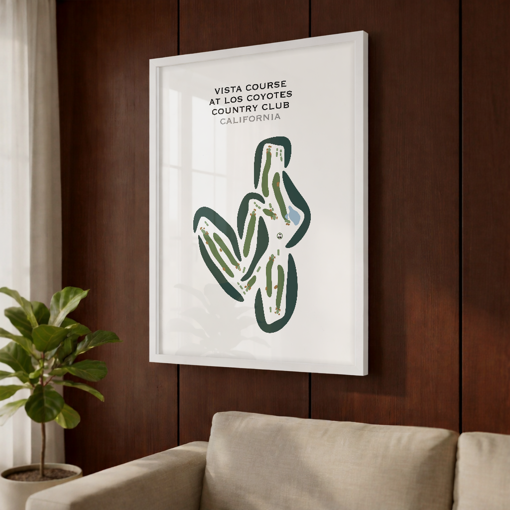Vista Course at Los Coyotes Country Club, California - Printed Golf Courses