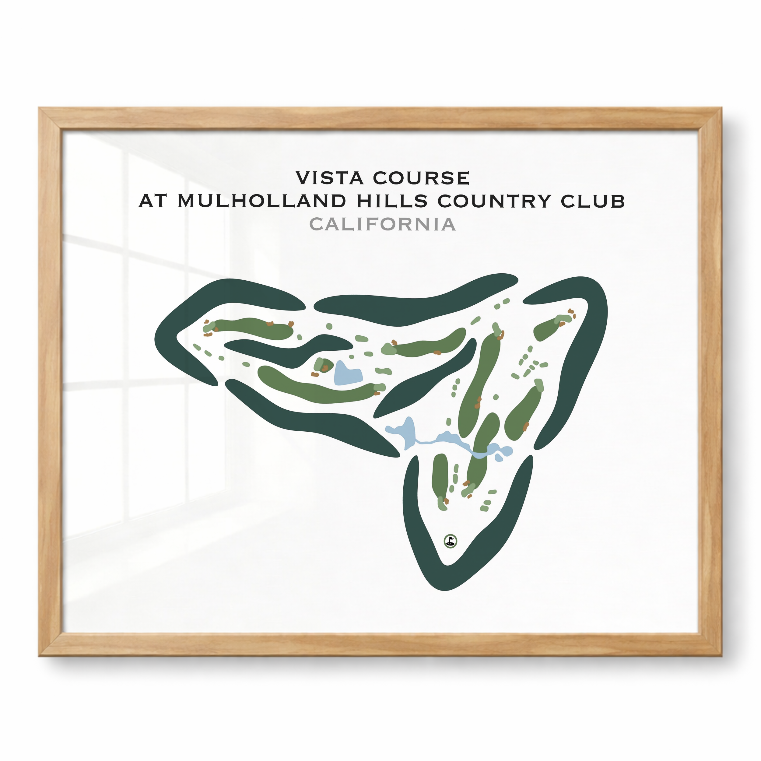 Vista Course at Mulholland Hills Country Club, California - Printed Golf Courses