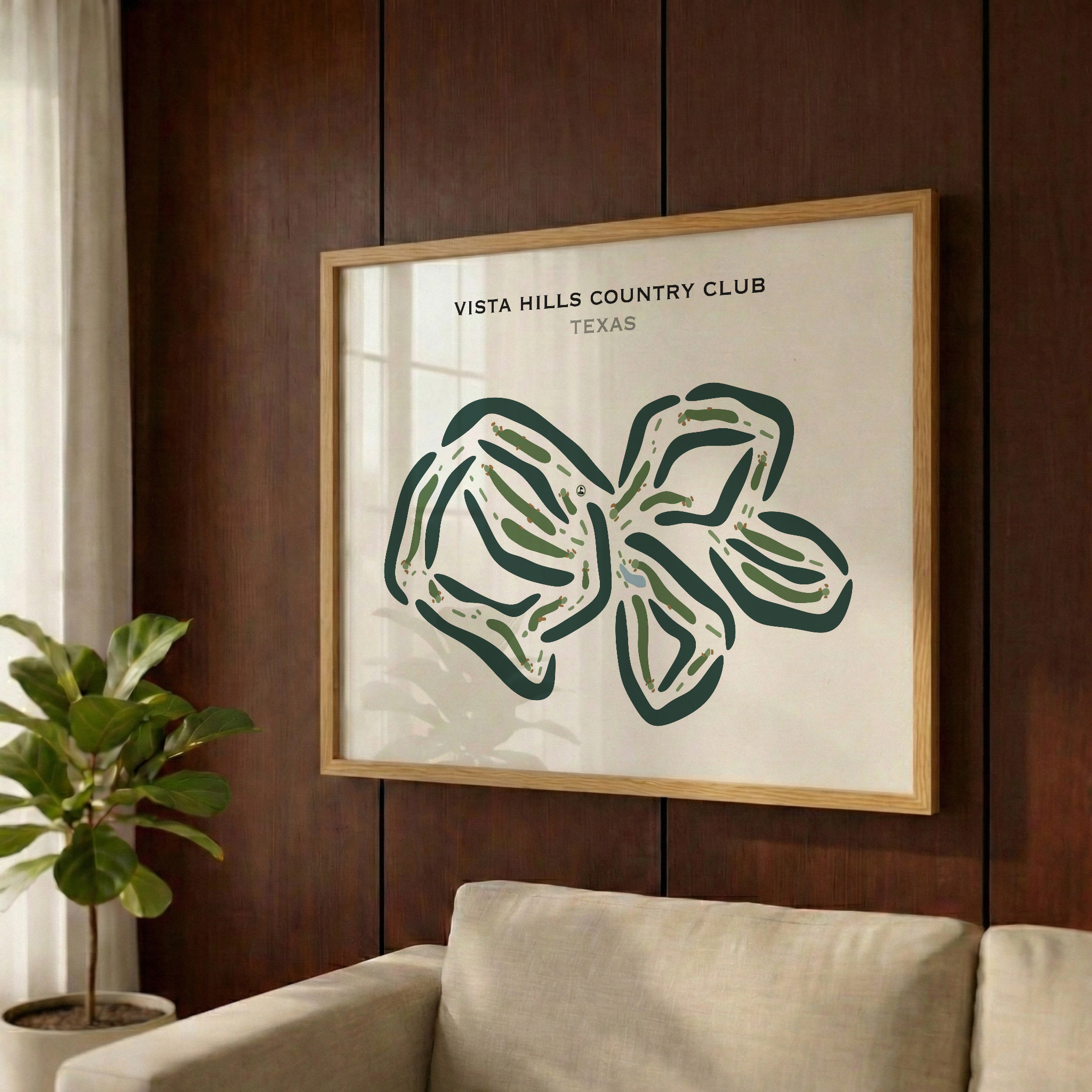 Vista Hills Country Club, Texas - Printed Golf Course
