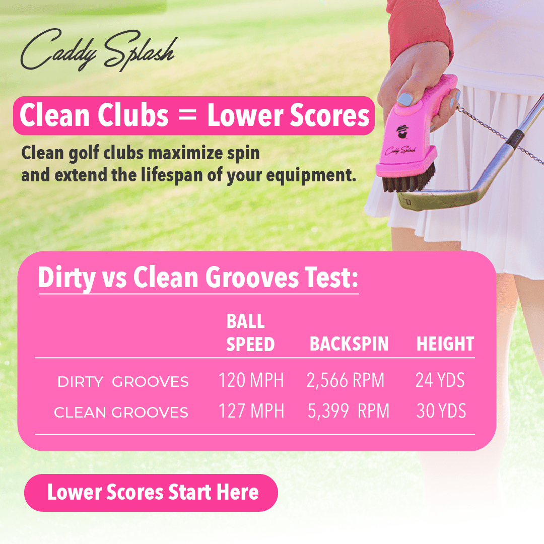 Golf Club Water Brush Pro Cleaner - Pink