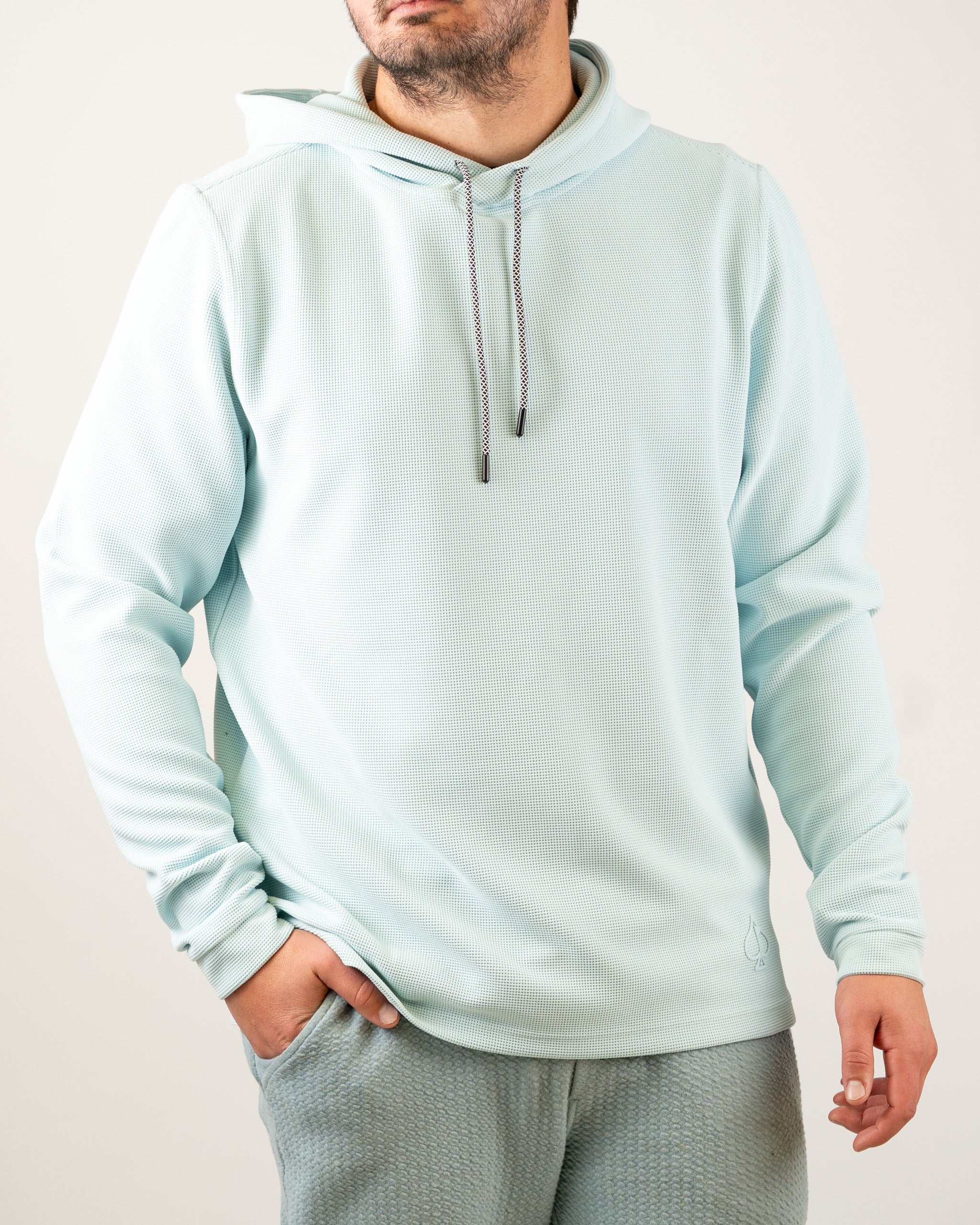 Player Preferred™ Waffle Grid Hoodie - Ice Blue