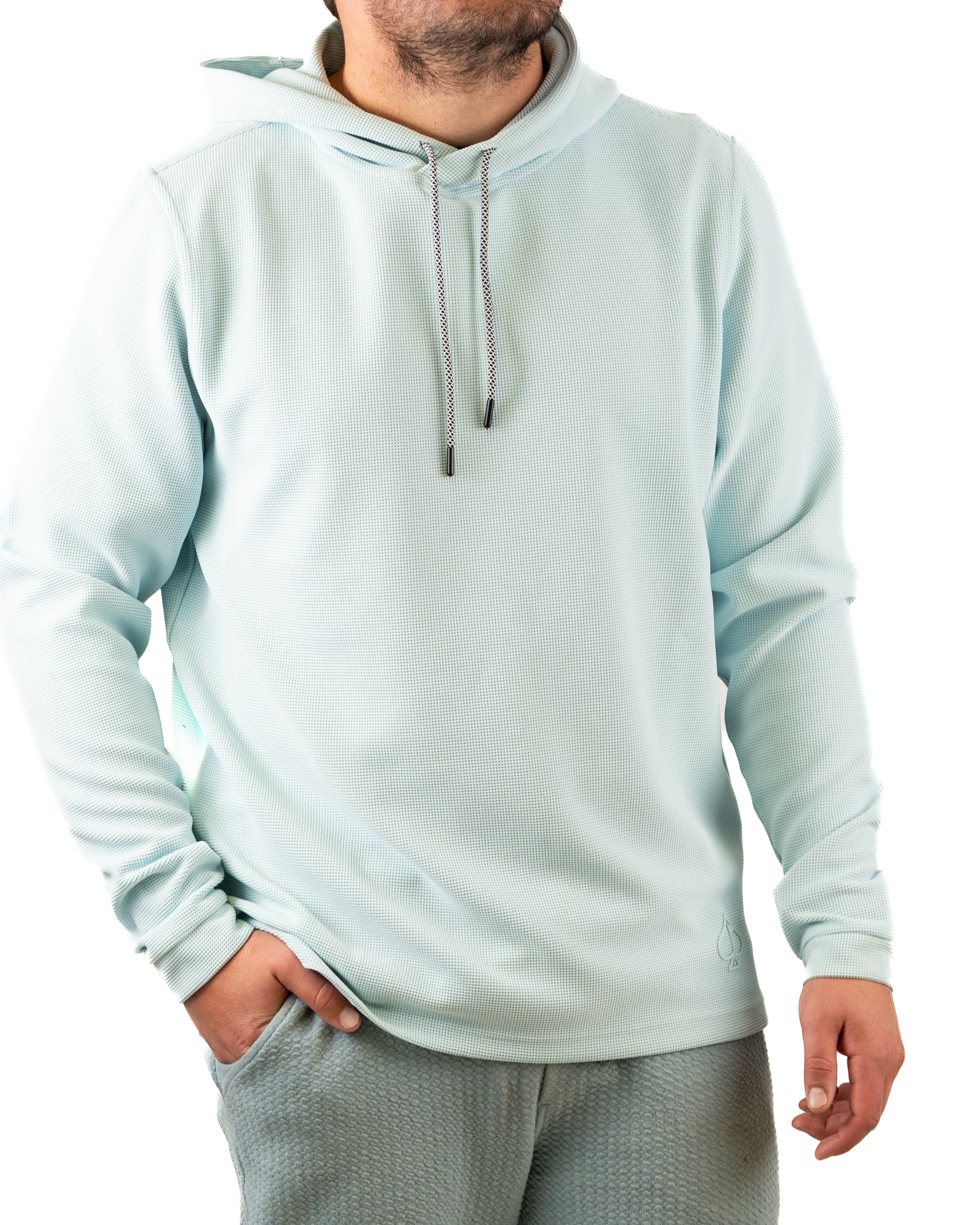 Player Preferred™ Waffle Grid Hoodie - Ice Blue