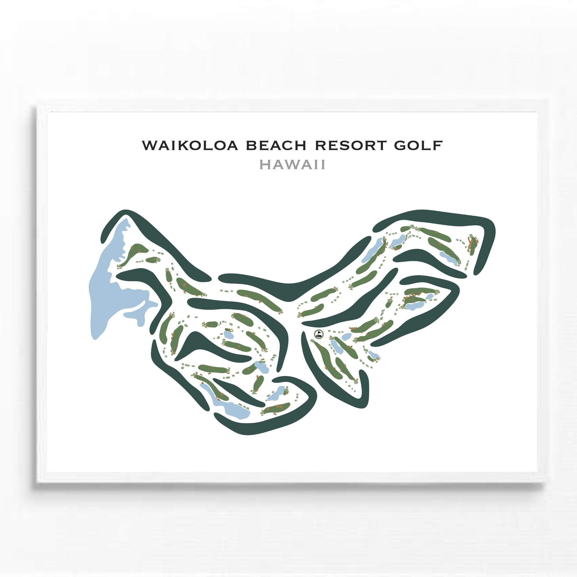 Waikoloa Beach Resort Golf, Hawaii - Printed Golf Courses
