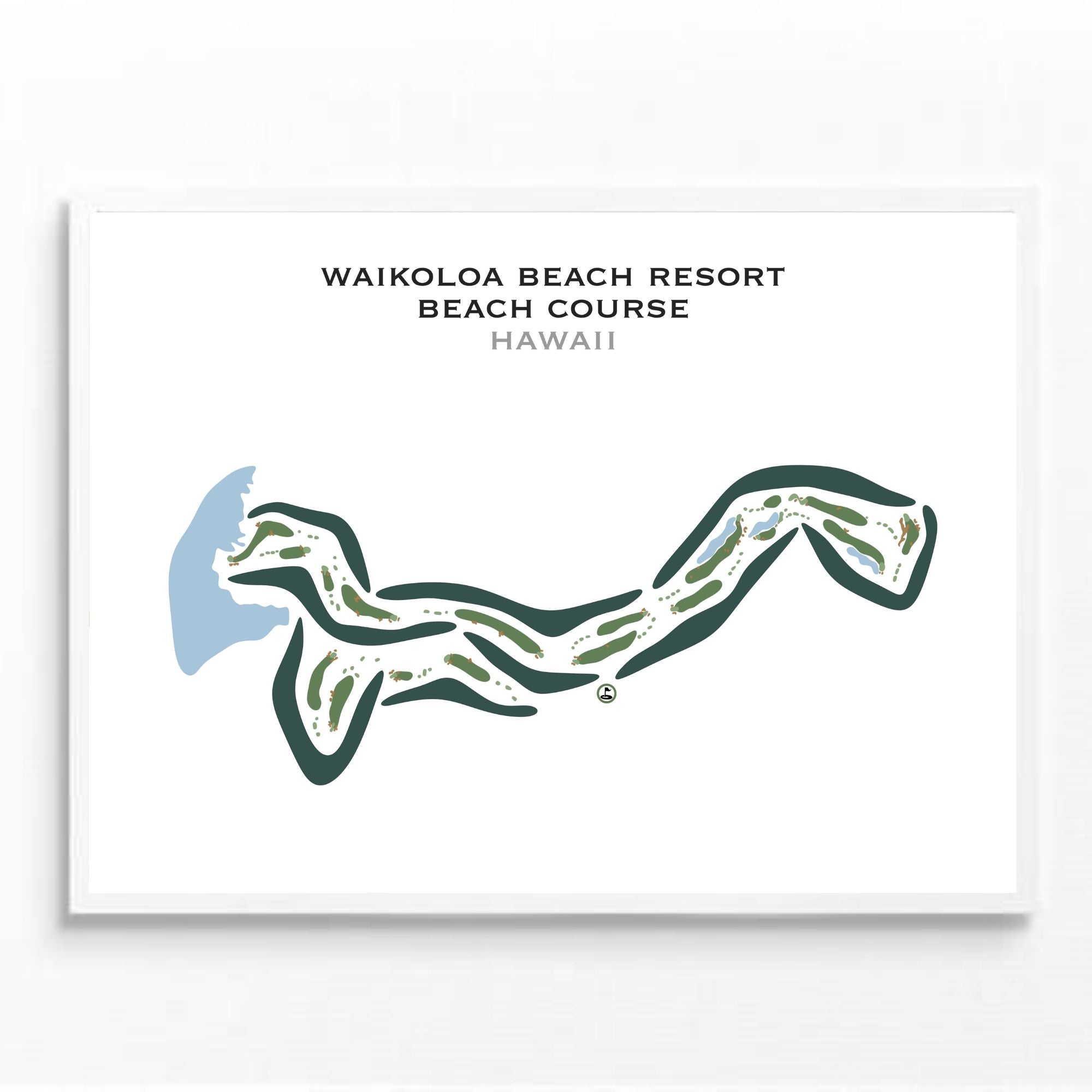 Waikoloa Beach Resort - Beach Course, Hawaii - Printed Golf Courses