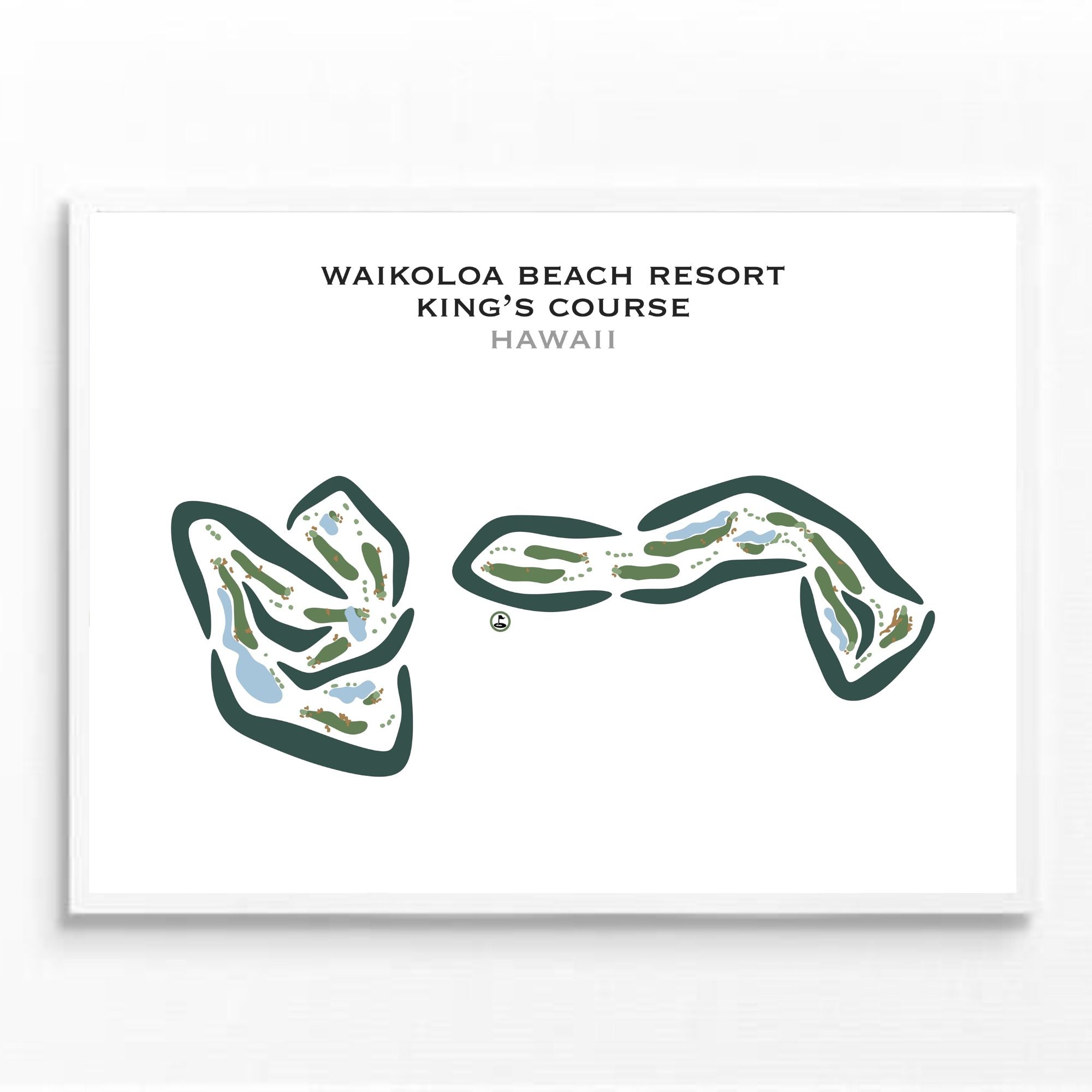 Waikoloa Beach Resort - King's Course, Hawaii - Printed Golf Courses