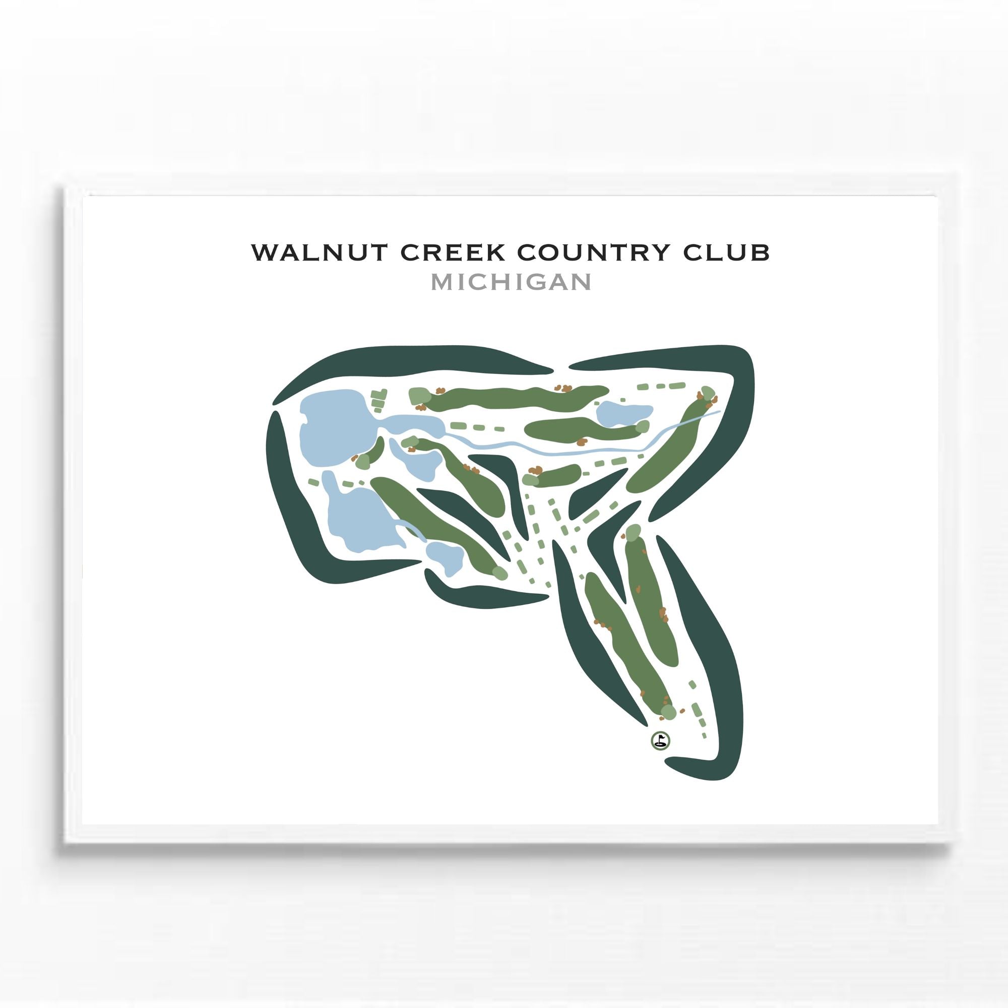 Walnut Creek Country Club, North Course, Michigan - Printed Golf Courses