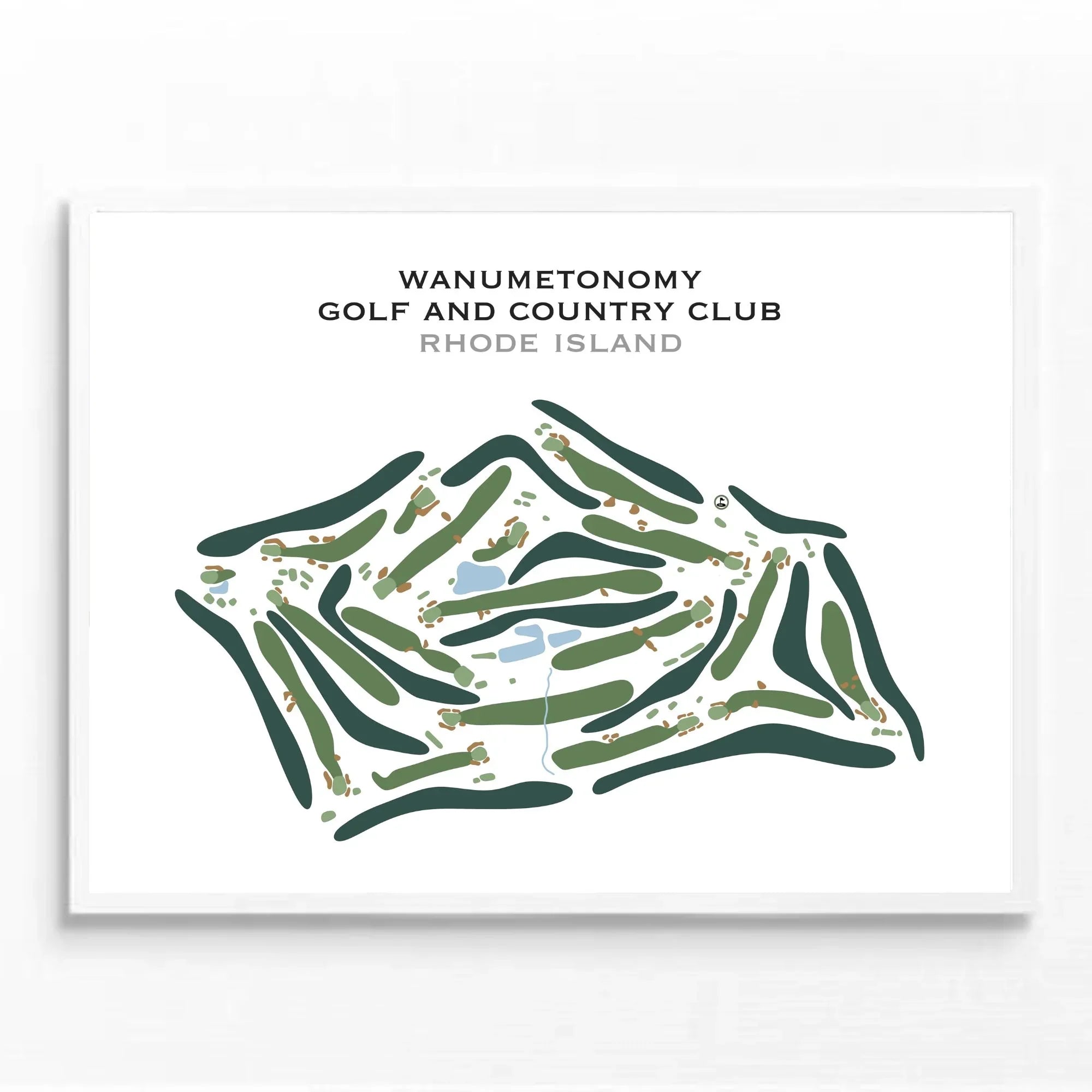 Wanumetonomy Golf and Country Club, Rhode Island - Printed Golf Course