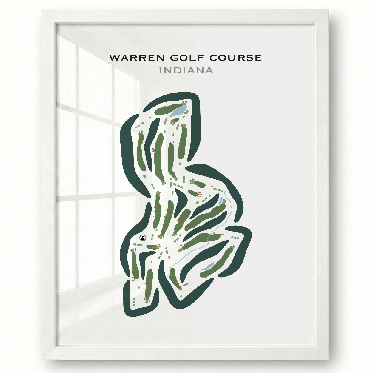 Warren Golf Course, Indiana - Printed Golf Courses