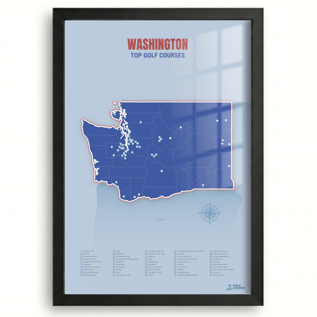 Map of Washington Golf Courses