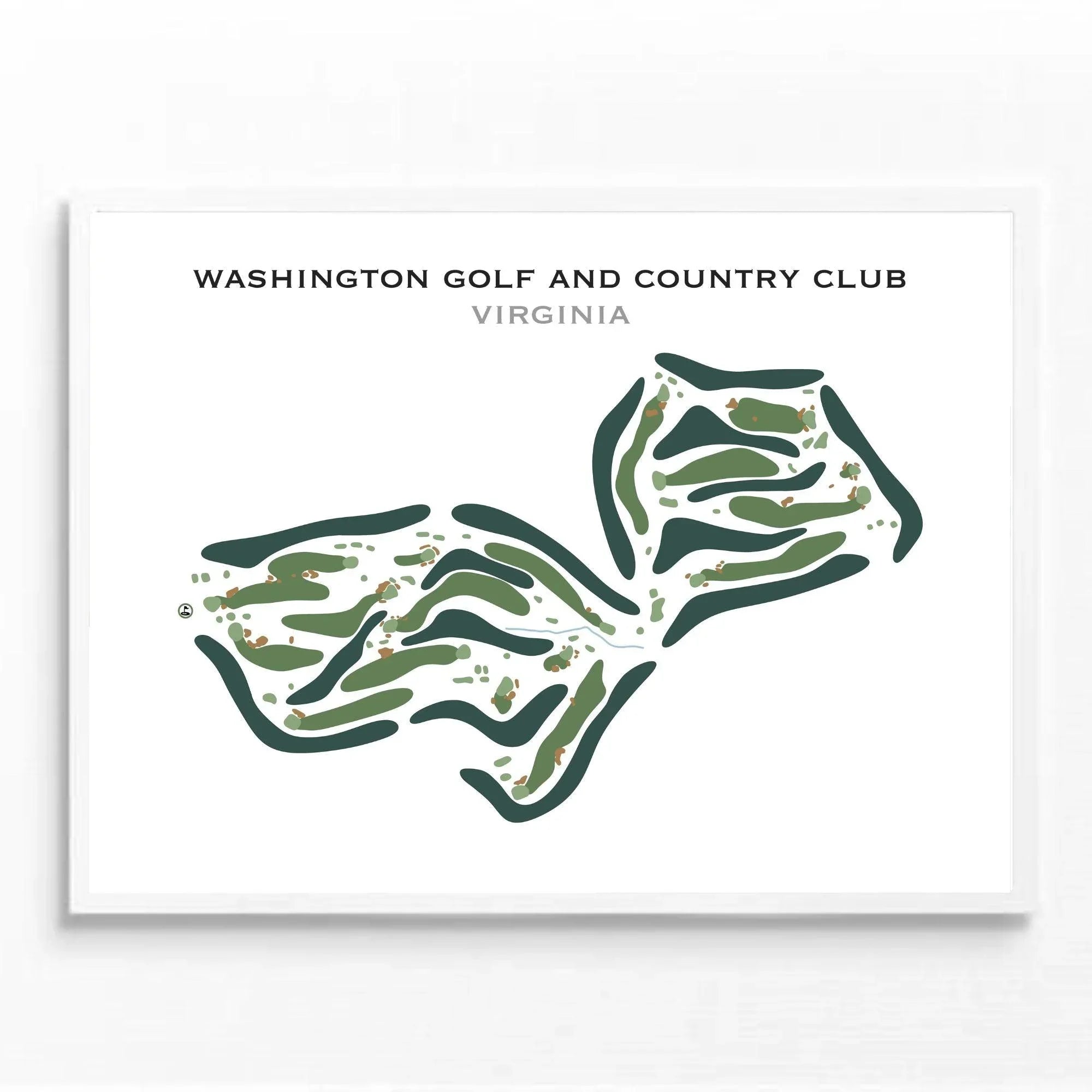 Washington Golf & Country Club, Virginia - Printed Golf Course