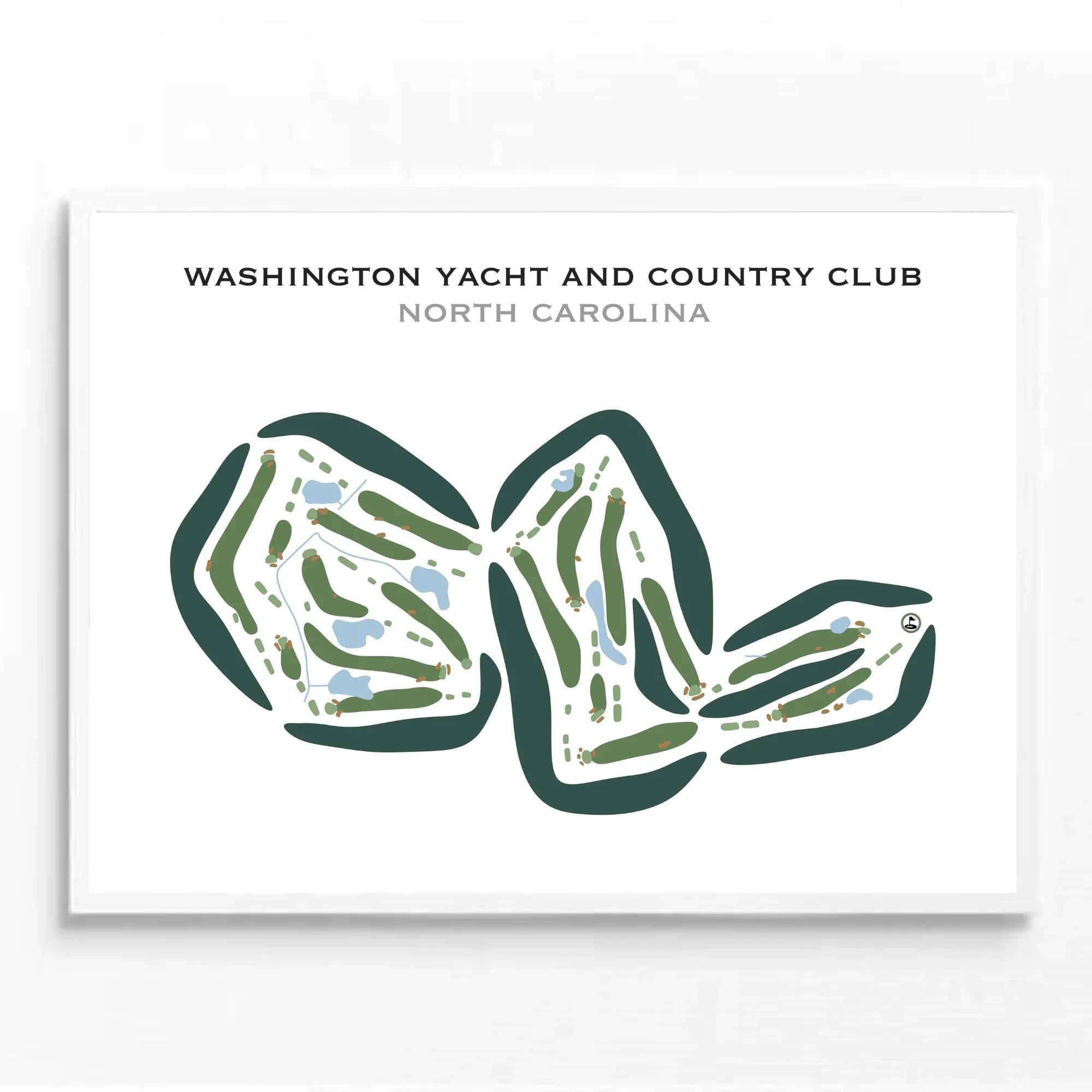 Washington Yacht & Country Club, North Carolina - Printed Golf Courses