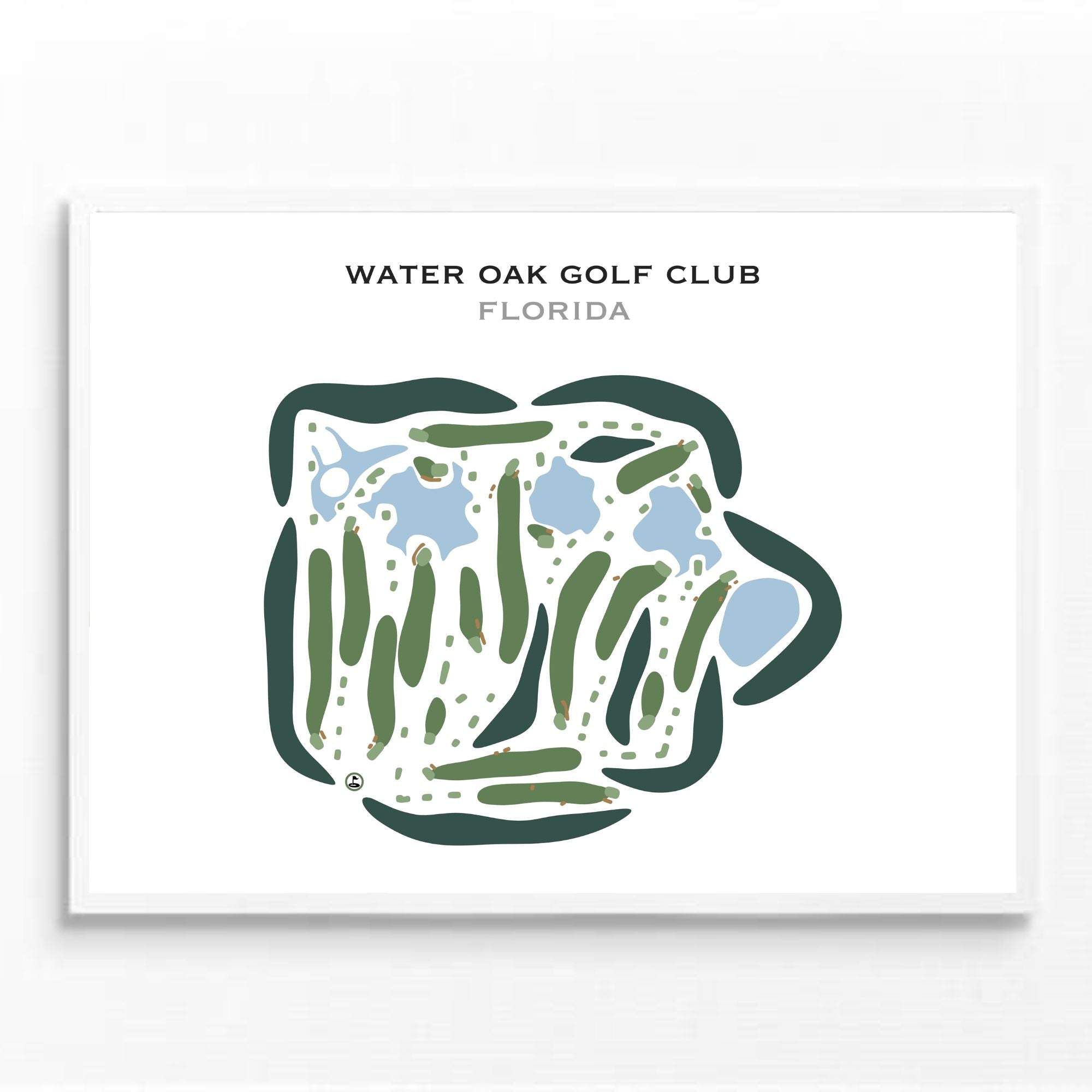 Water Oak Golf Club, Florida - Printed Golf Courses