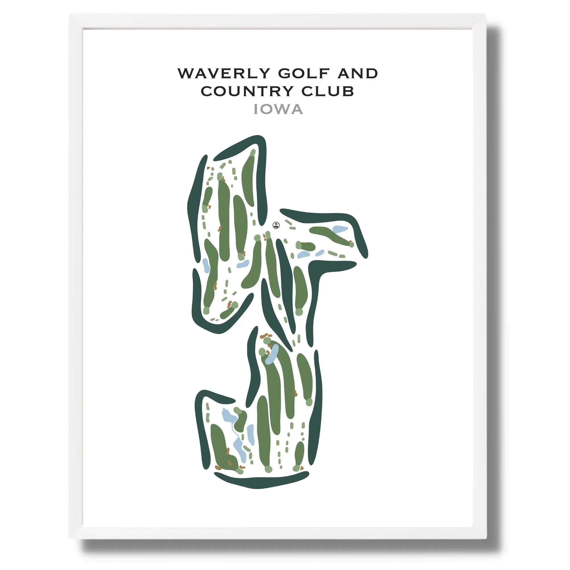 Waverly Golf & Country Club, Iowa - Printed Golf Course