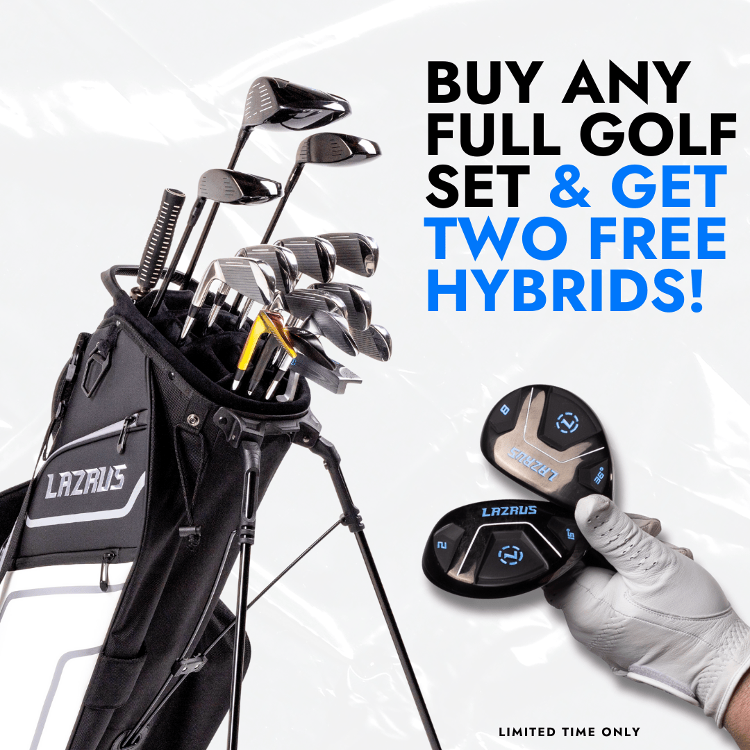 Lazrus Golf 13 pc Set - Laz2 Driver, 3 Wedges Set, Hybrids (4-PW), Putter & Bag (optional)