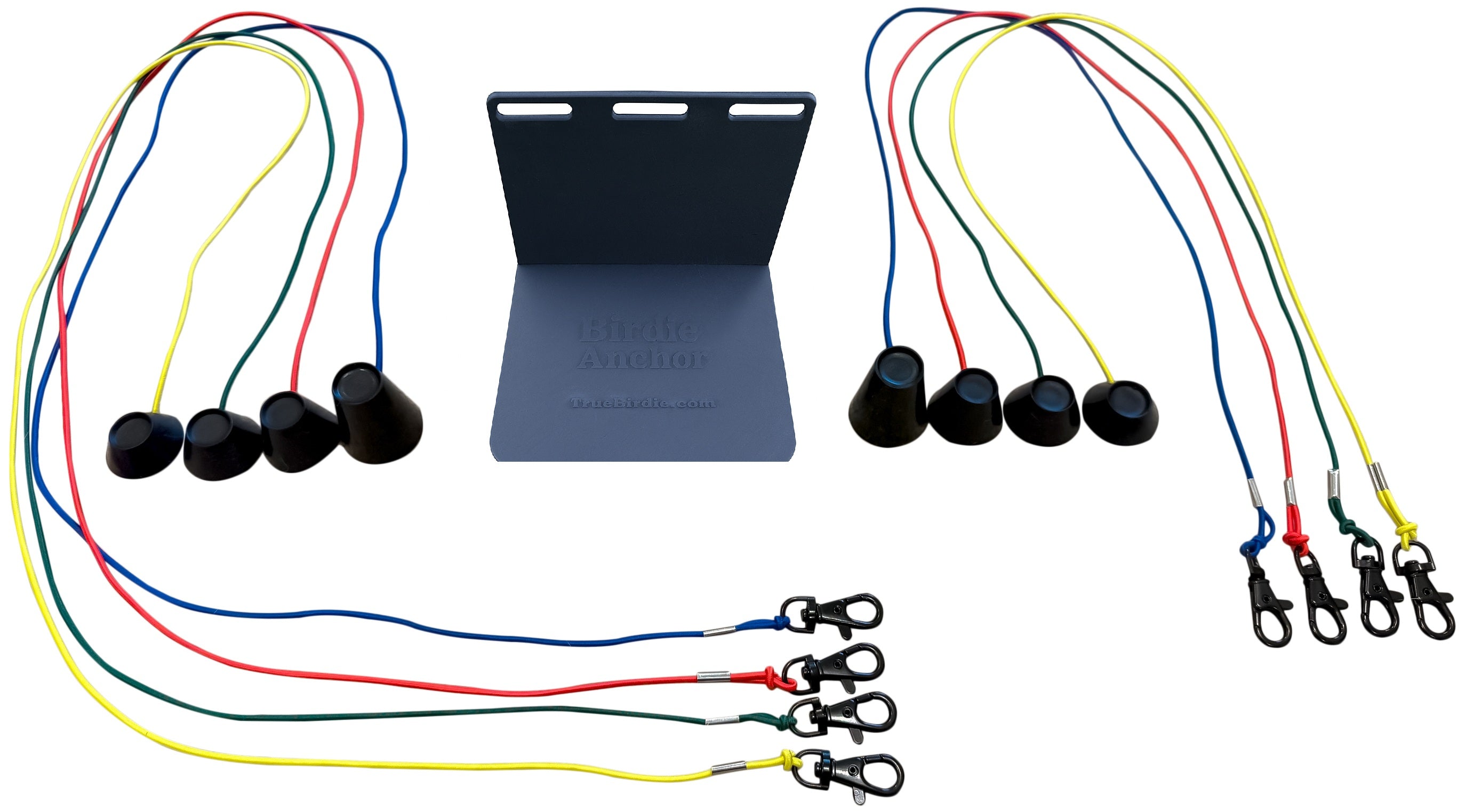 Birdie Wedge – Golf Simulator Tee Anchor with Two Sets of Silicone Golf Simulator Tees