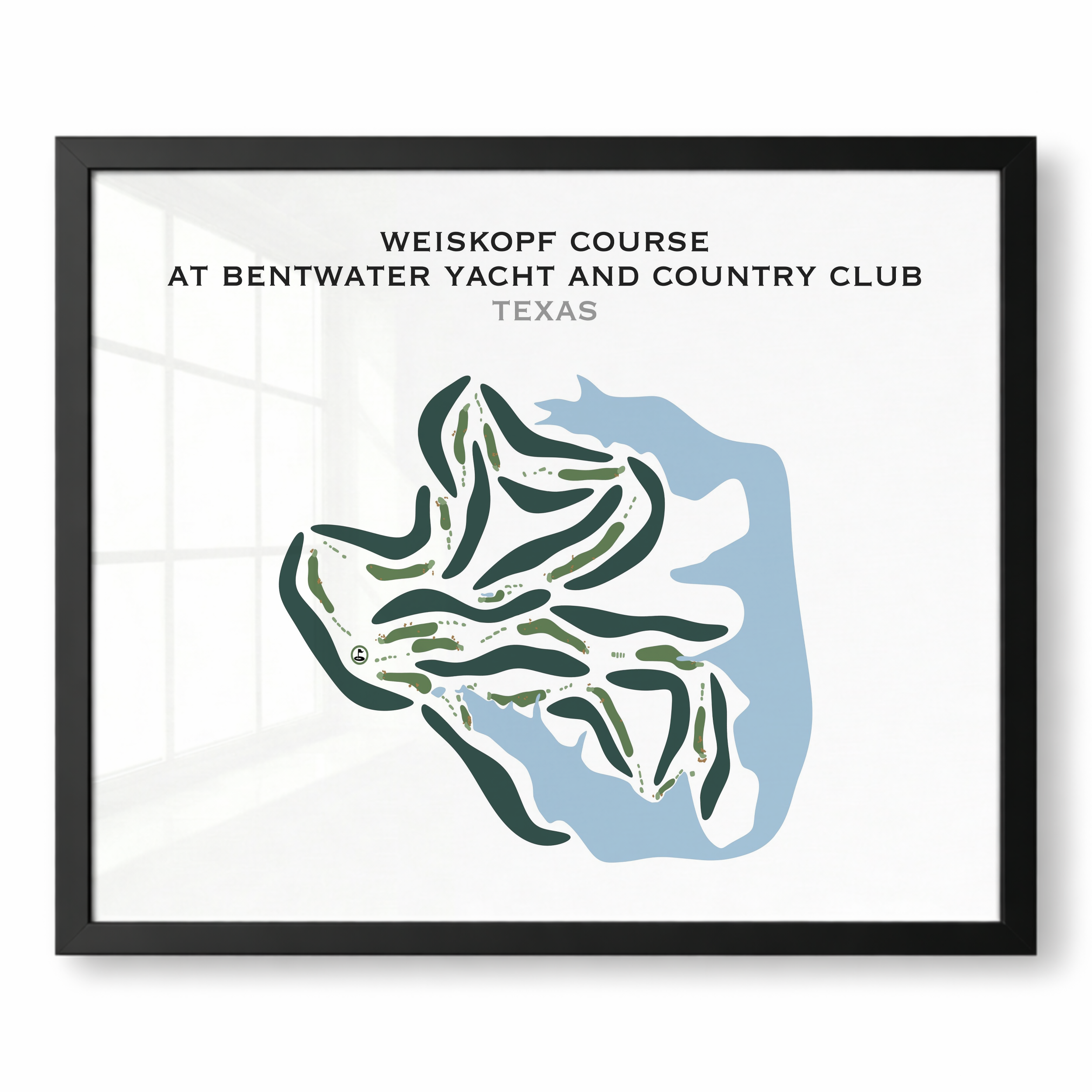 Weiskopf Course at Bentwater Yacht & Country Club, Texas - Printed Golf Courses