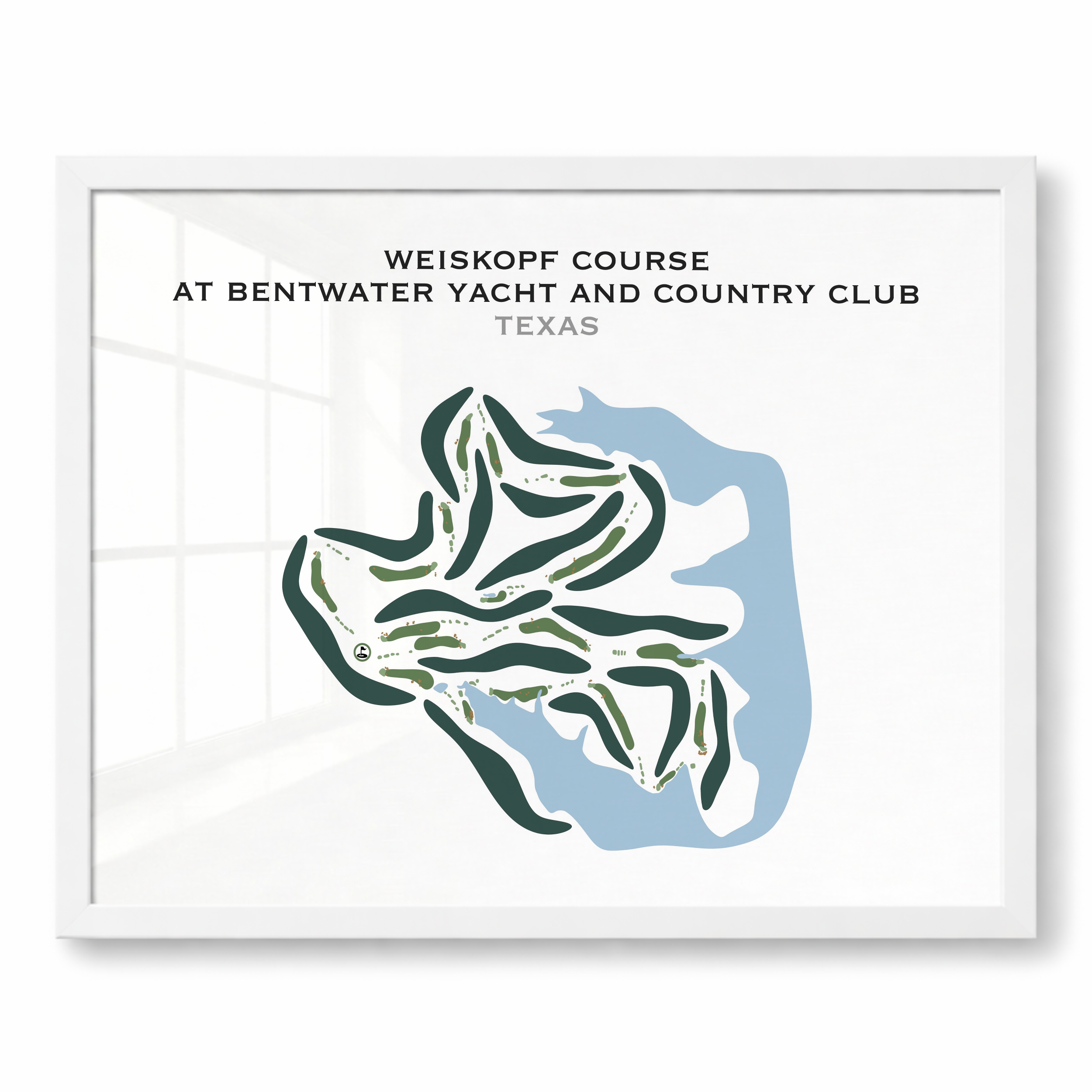 Weiskopf Course at Bentwater Yacht & Country Club, Texas - Printed Golf Courses
