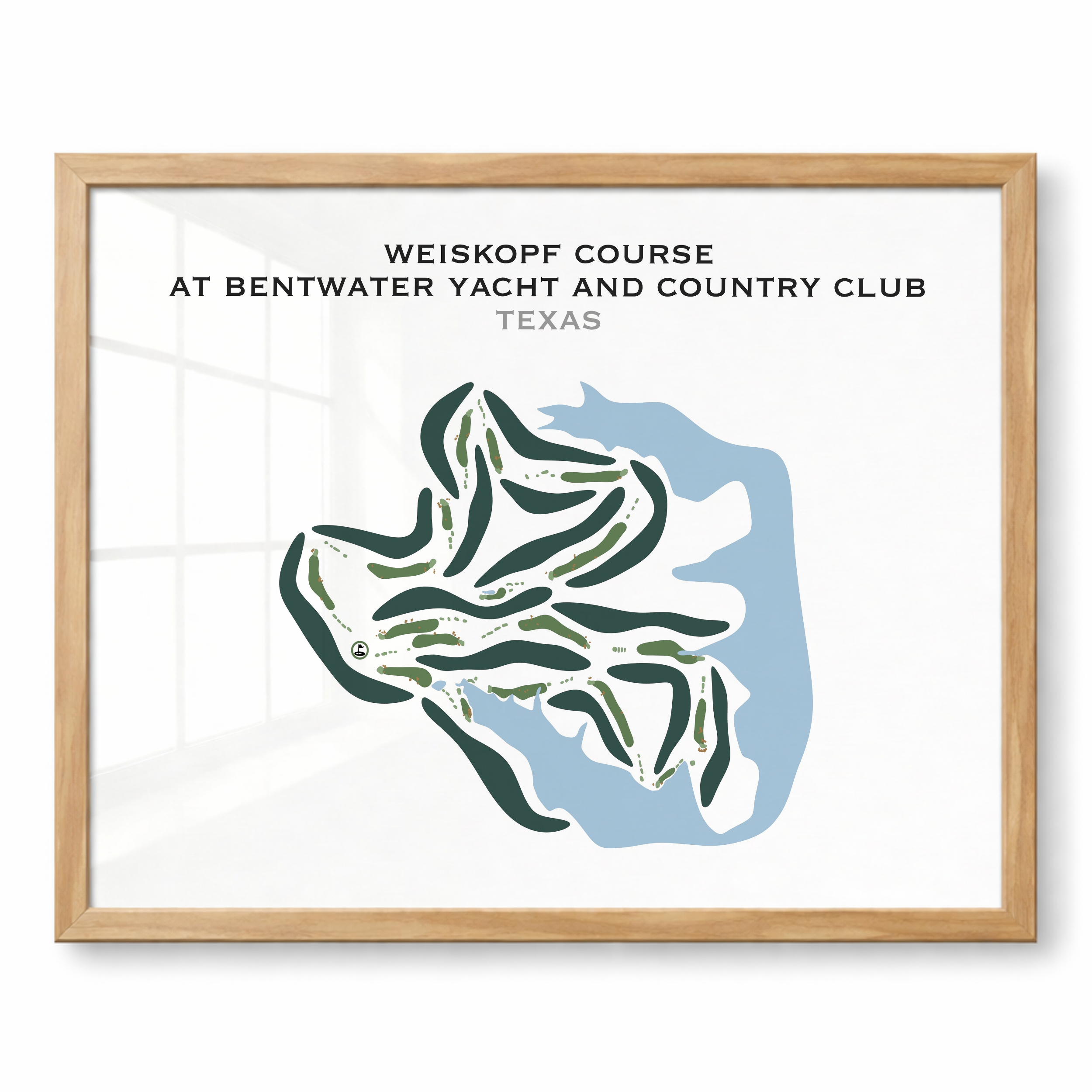 Weiskopf Course at Bentwater Yacht & Country Club, Texas - Printed Golf Courses