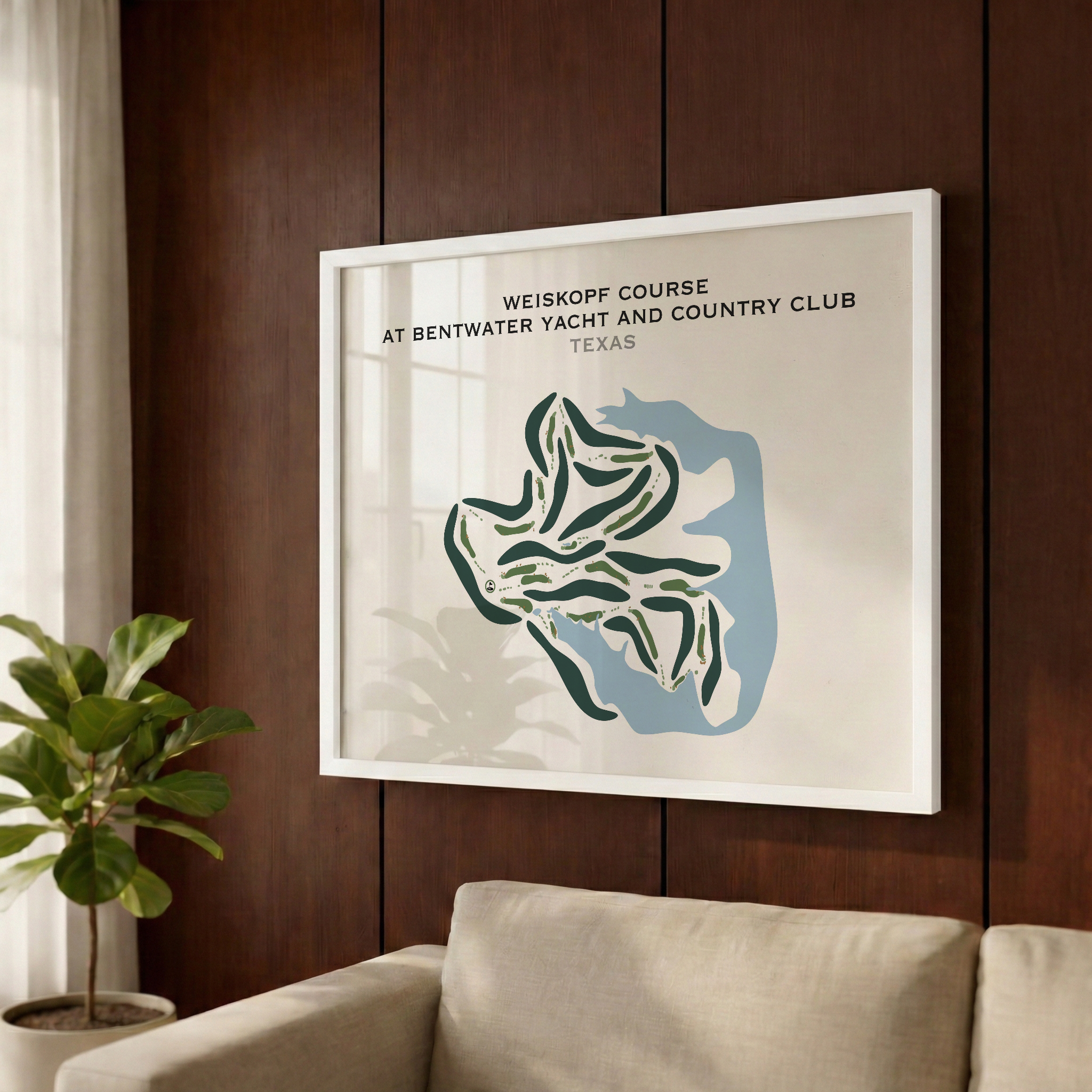Weiskopf Course at Bentwater Yacht and Country Club, Texas - Printed Golf Courses